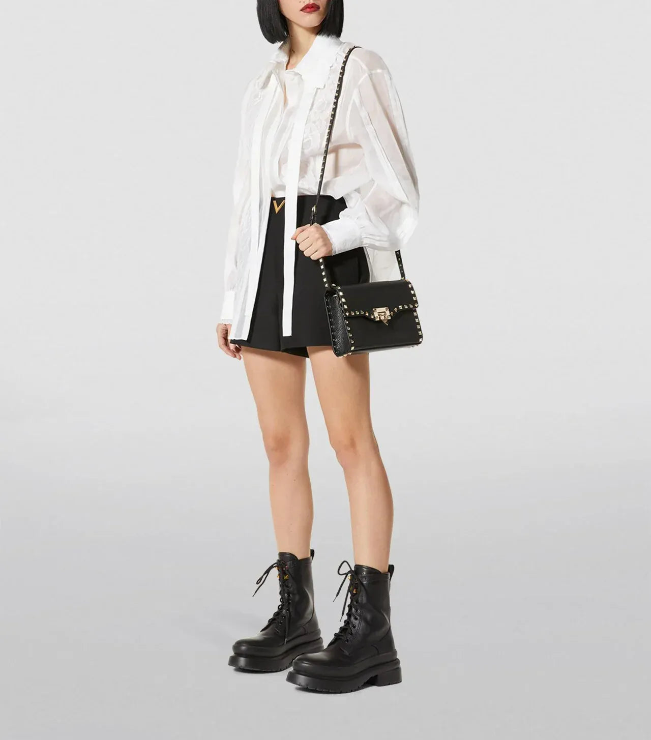 Valentino Garavani Rockstud Alcove Shoulder Bag