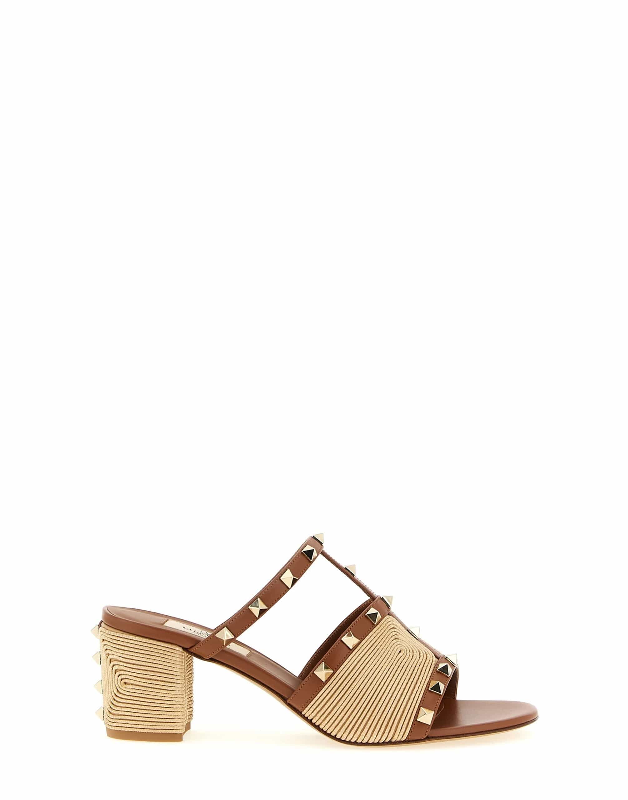 Valentino Garavani Valentino Garavani Rockstud Calf Leather Slides