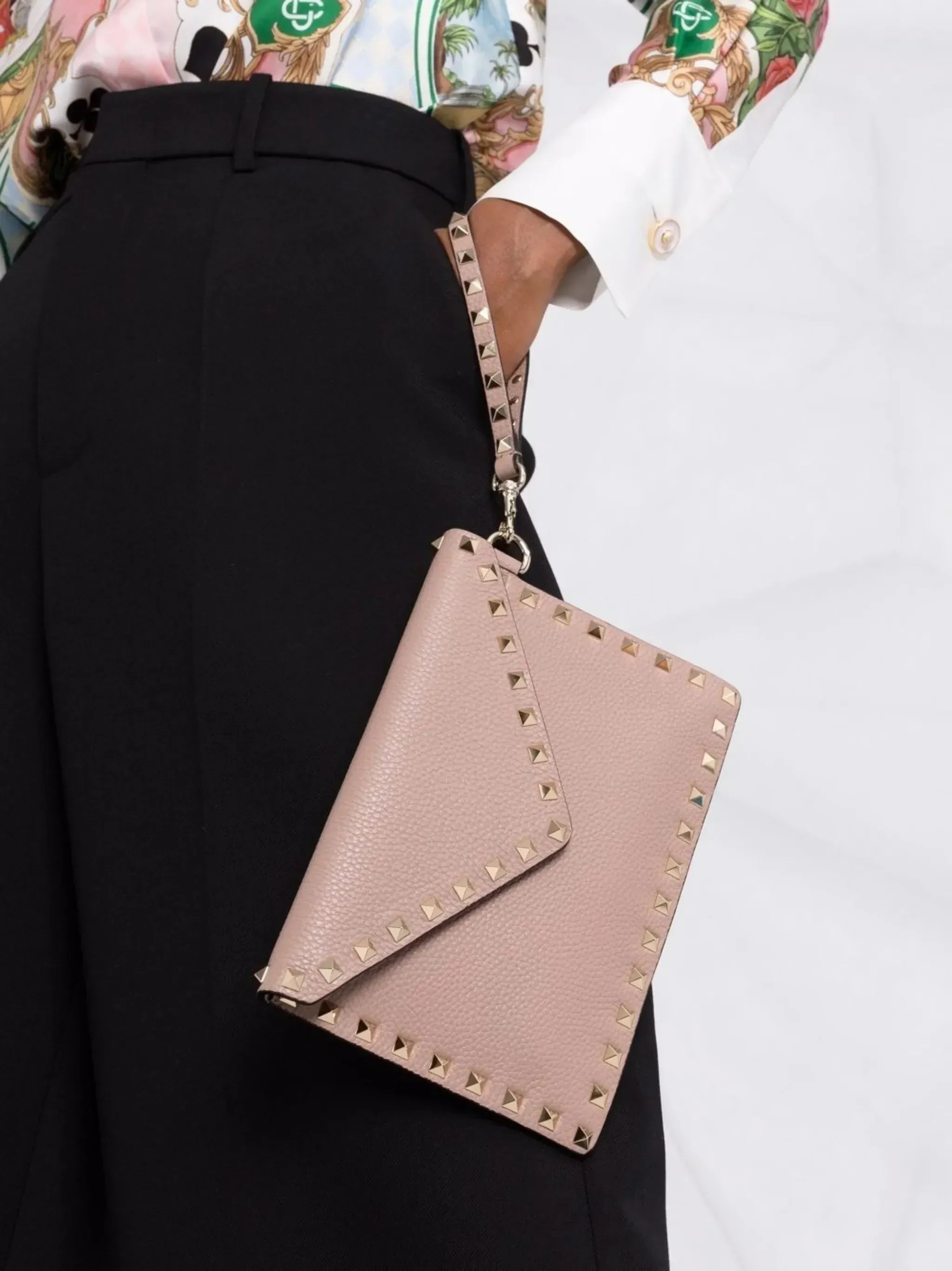 Valentino Garavani Rockstud Envelope Clutch Bag