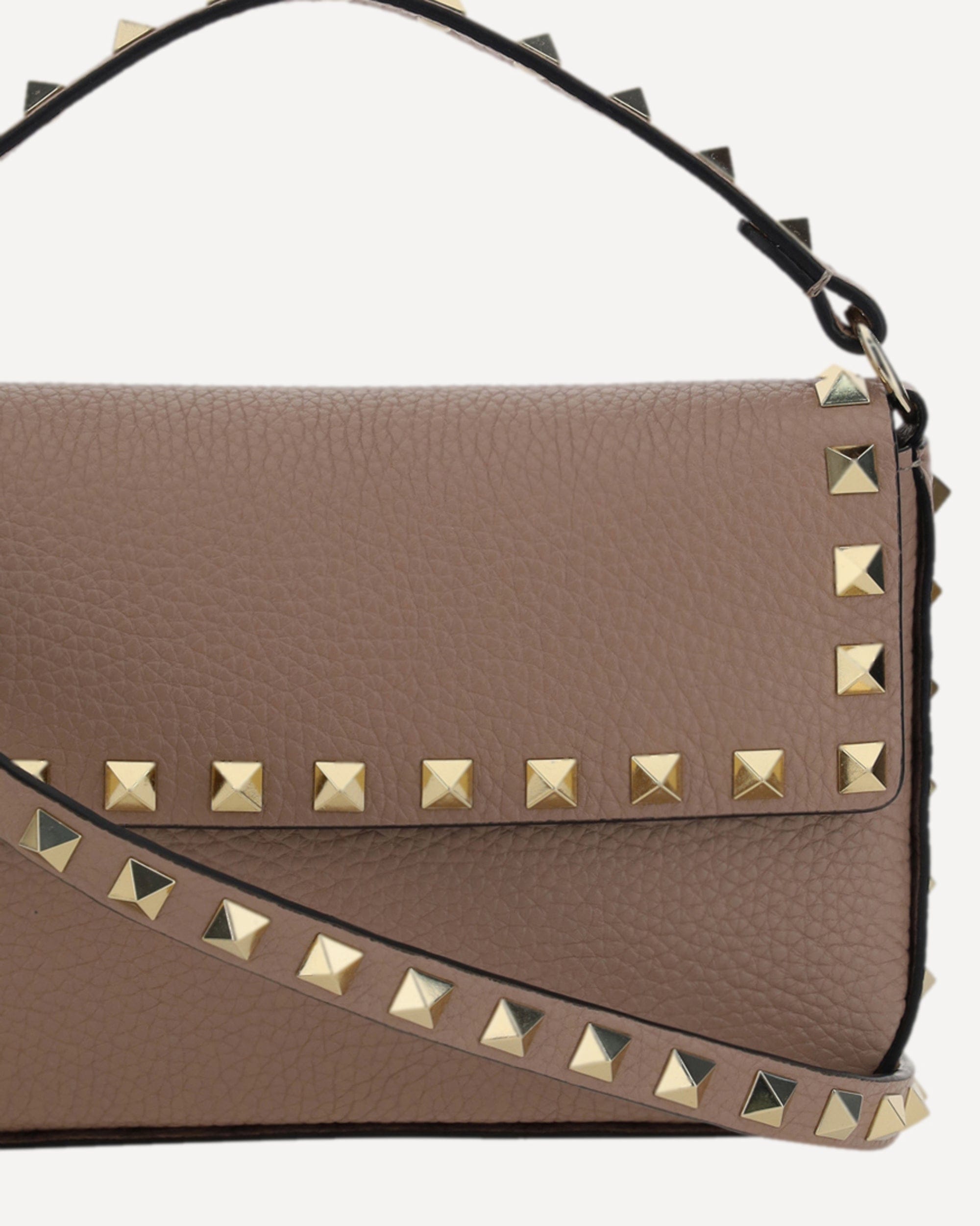 Valentino Garavani Rockstud Mini Pouch Garnet Calfskin