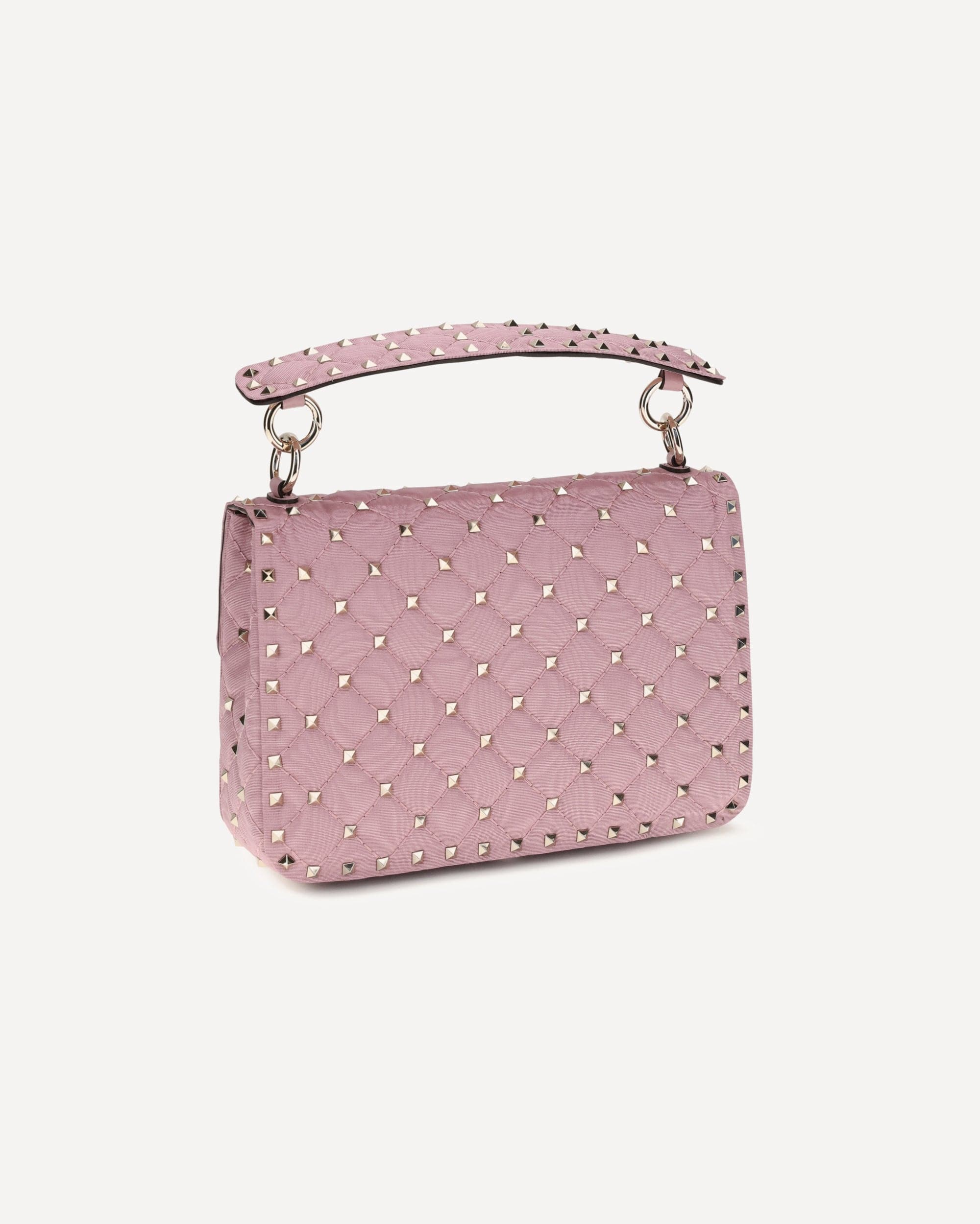 Valentino Garavani Rockstud Quilted Top-Handle Bag