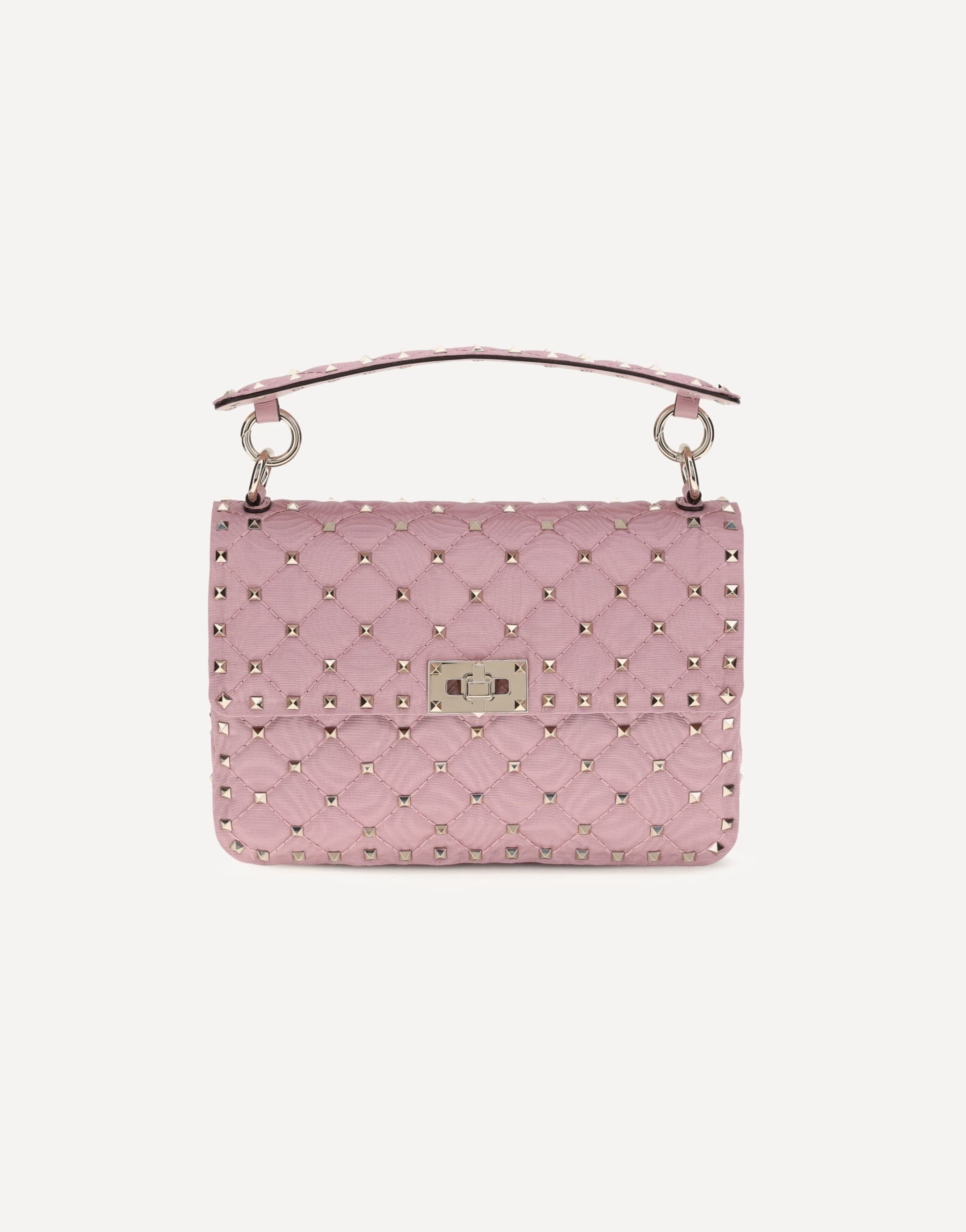 Valentino Garavani Rockstud Quilted Top-Handle Bag
