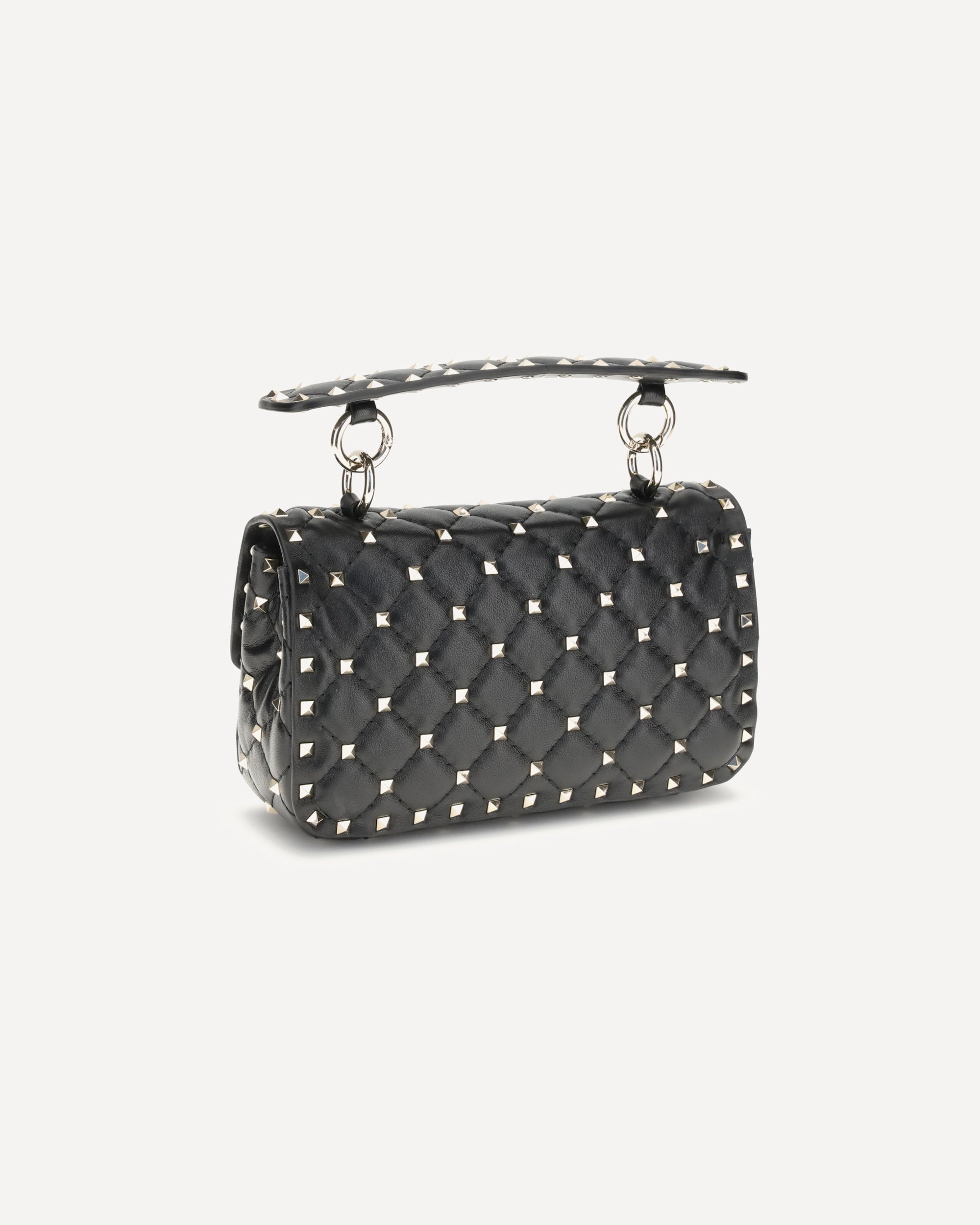 حقيبة Valentino Garavani Rockstud Spike صغيرة بمقبض علوي