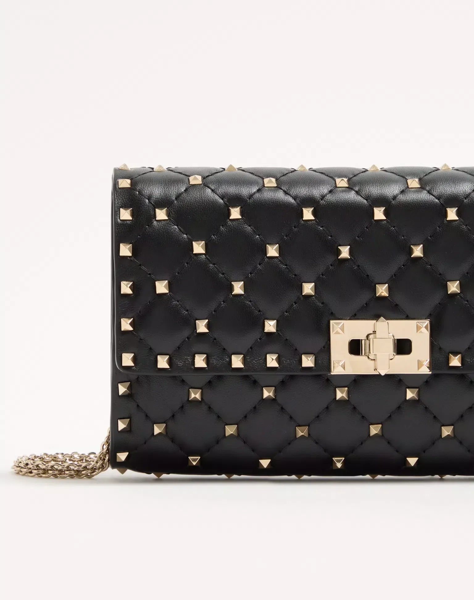 Valentino Garavani Rockstud Spike Nappa Leather Clutch Bag