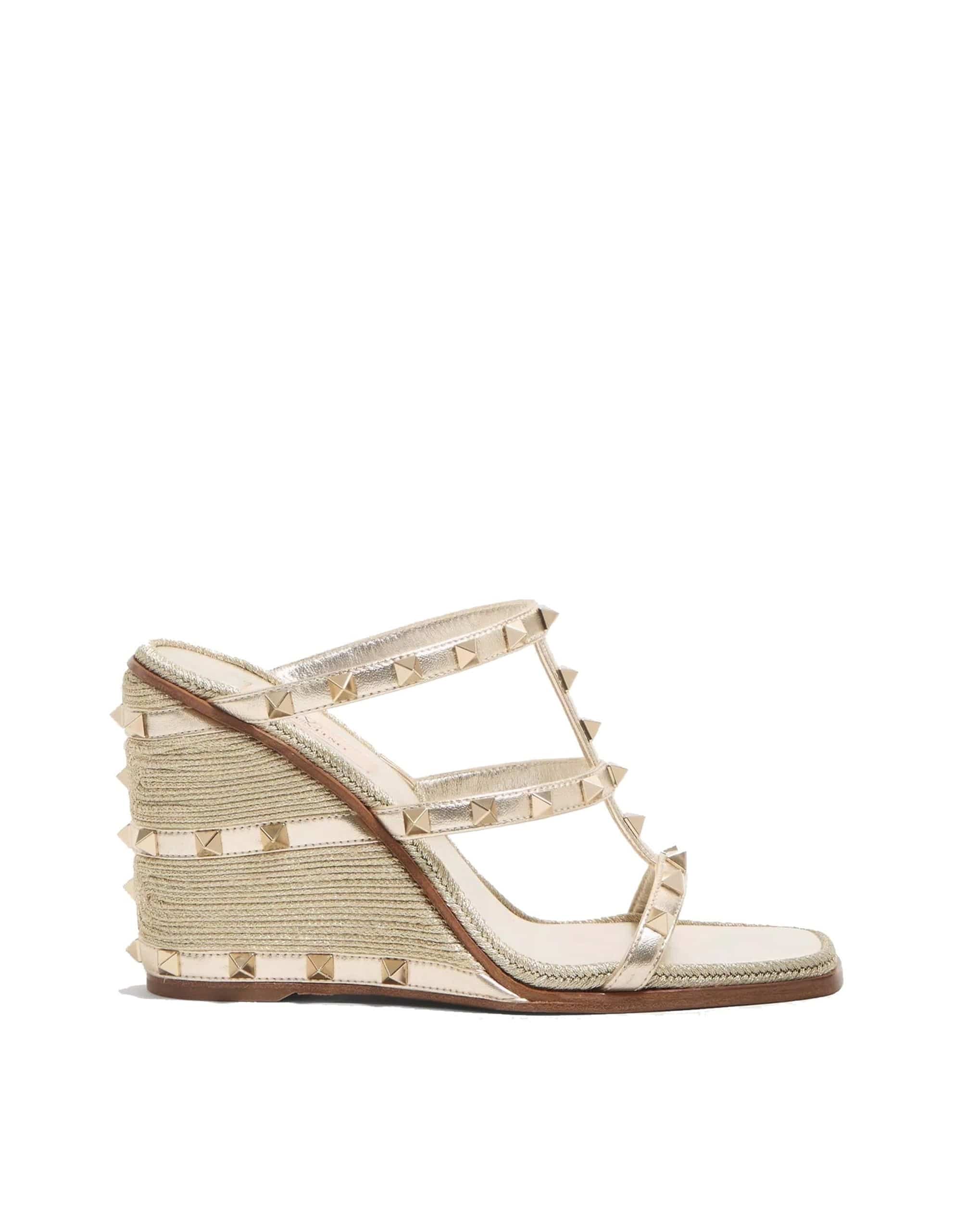 Valentino Garavani Rockstud Wedge Mules 10 Cm