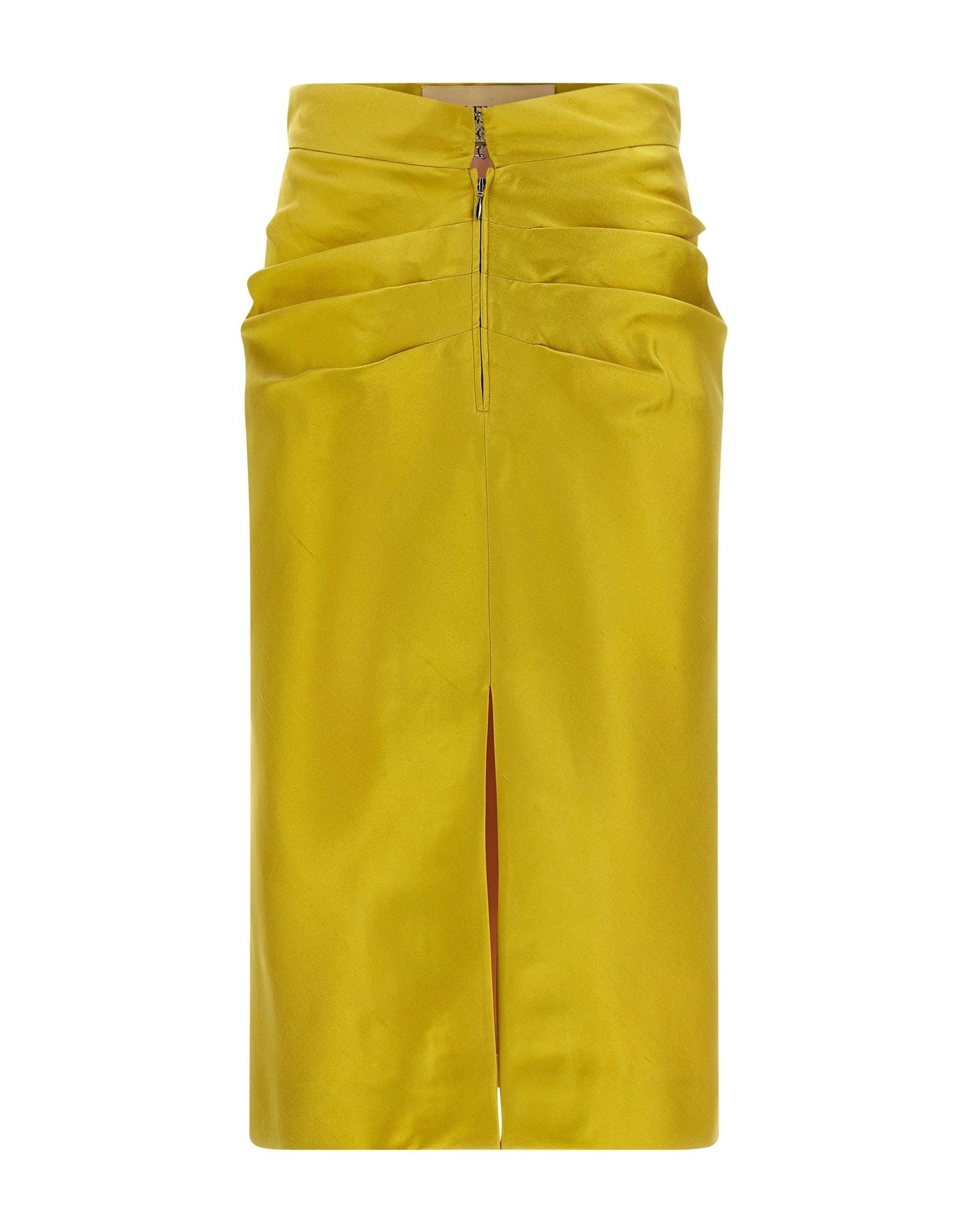 Saia midi Valentino Garavani em seda shantung