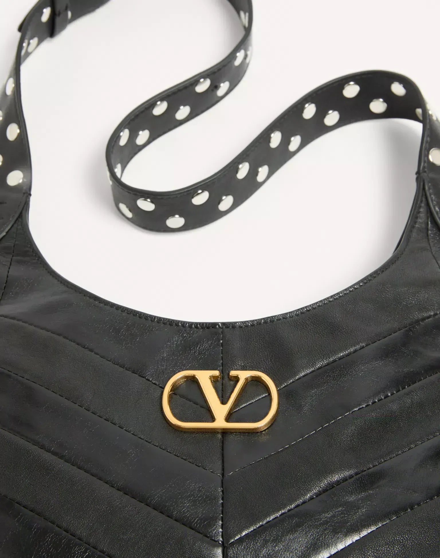 Valentino Garavani Small Chevron-Patterned Hoboho Bag