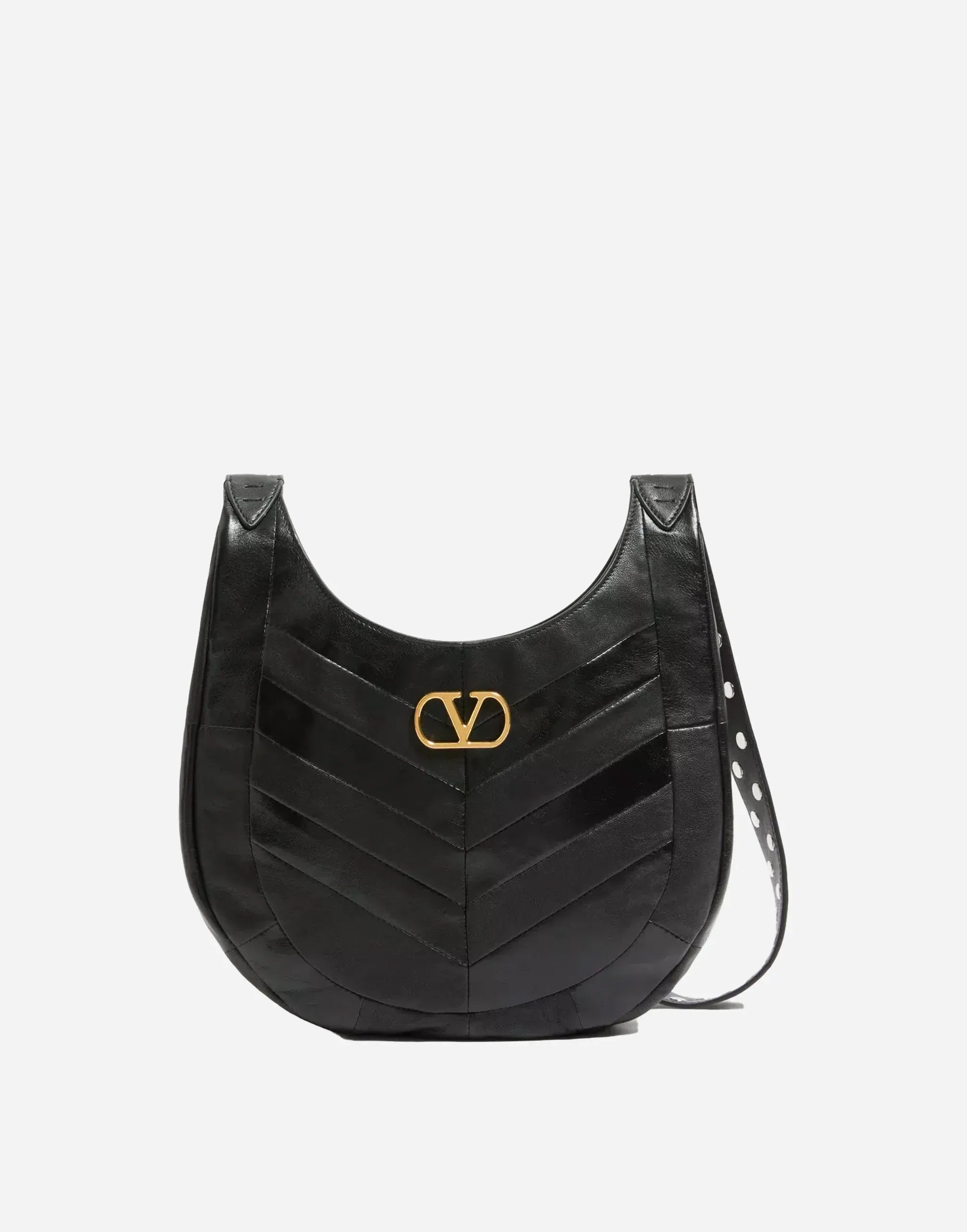 Valentino Garavani Small Chevron-Patterned Hoboho Bag