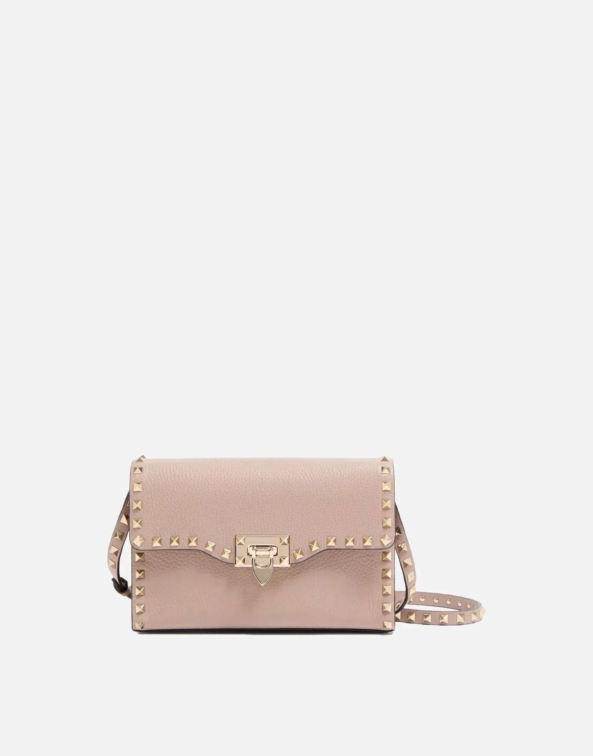 Valentino Garavani Small Rockstud Grainy Calfskin Crossbody Bag