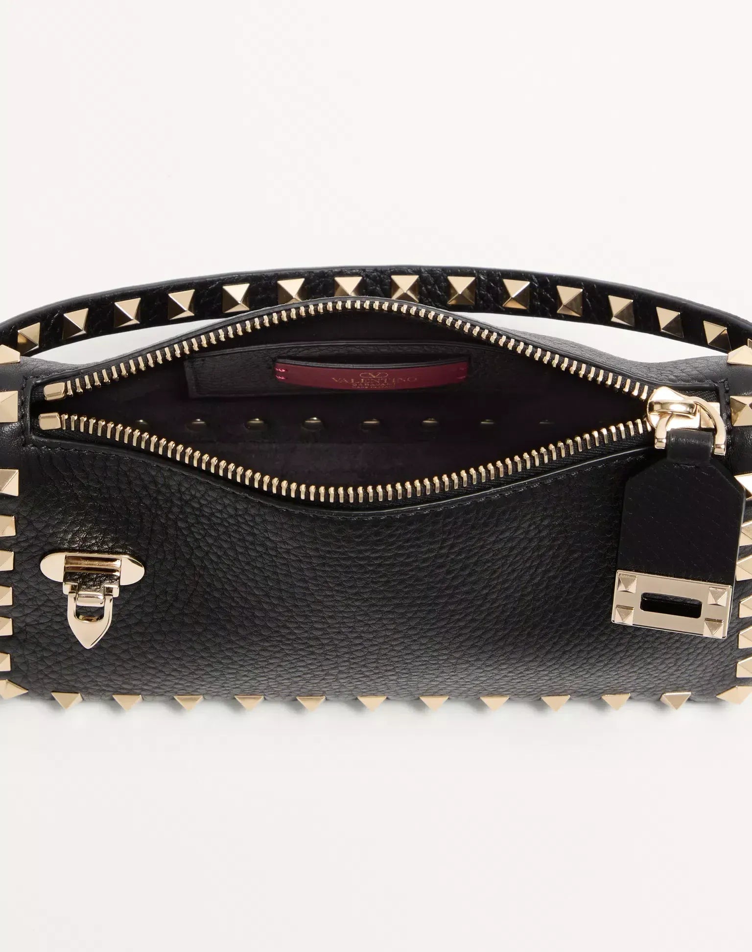 Valentino Garavani Small Rockstud Grainy Crossbody Bag