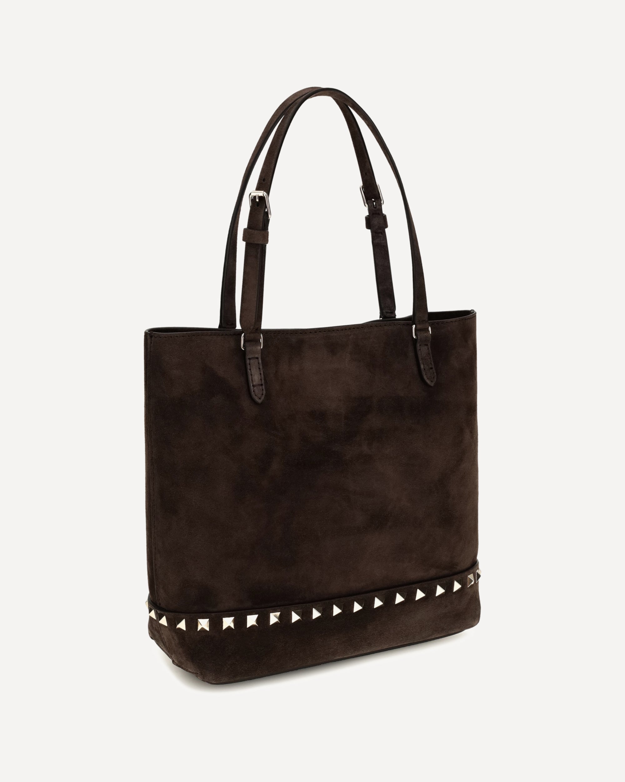 Valentino Garavani Small Rockstud Suede Tote Bag