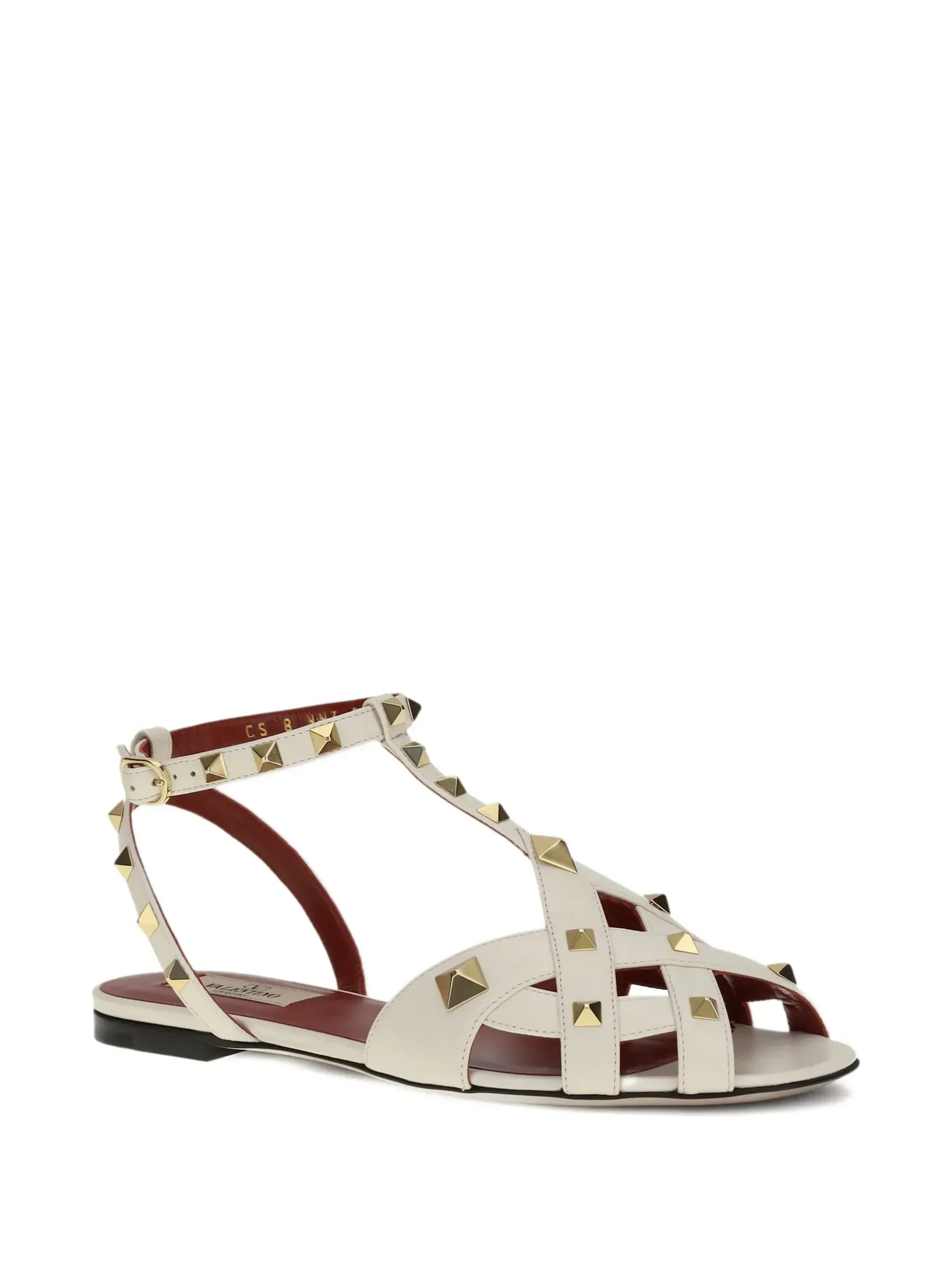Valentino Garavani Sandalen aus Lammnappa mit Nietenverzierung