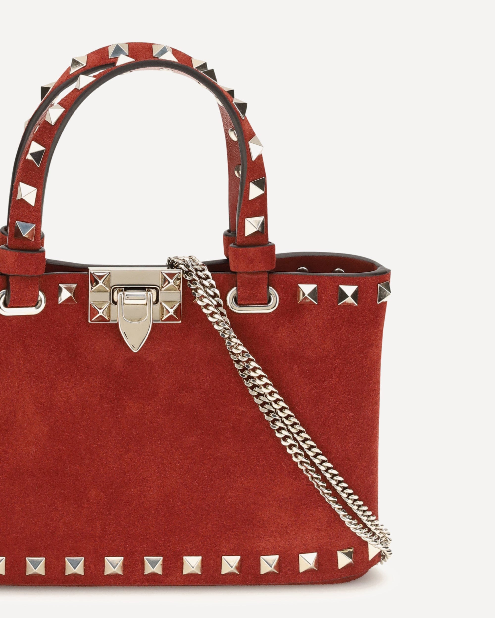 Valentino Garavani Suede Rockstud Mini Handbag Shoulder Bags