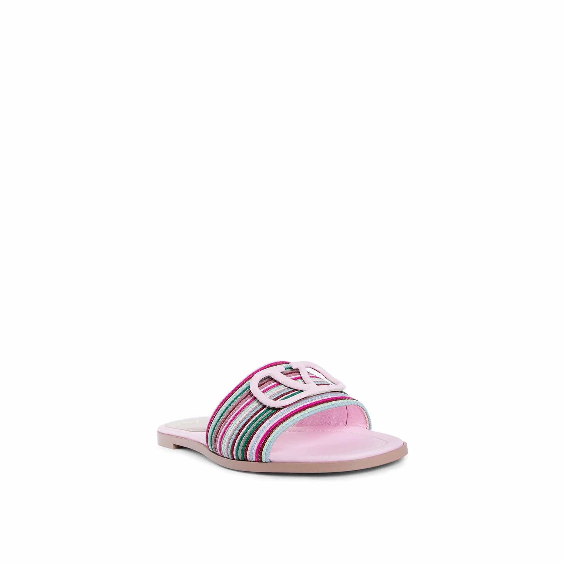 Valentino Garavani V Logo Signature Leather Slides