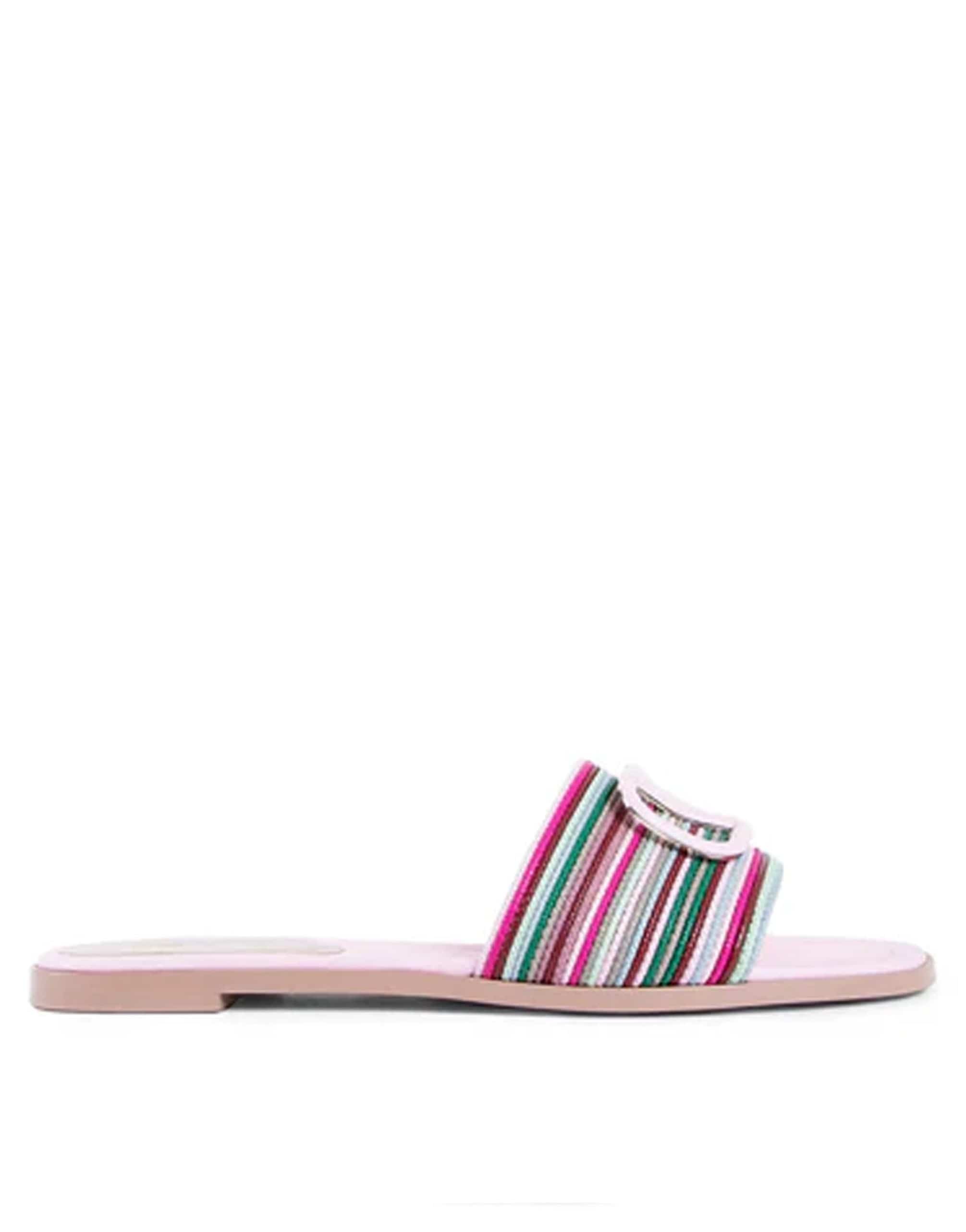 Valentino Garavani V Logo Signature Leather Slides