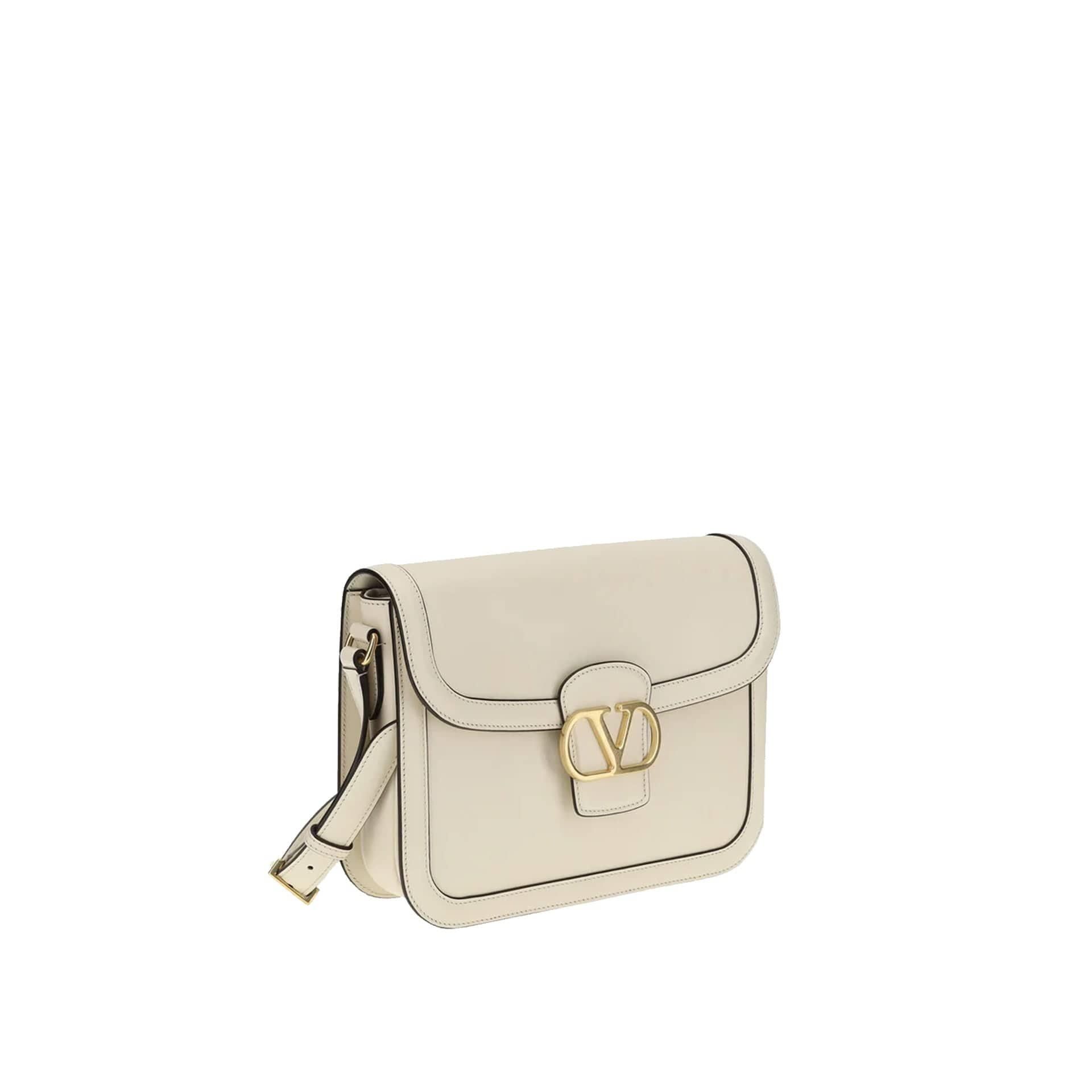Valentino Garavani Valentino V Logo Leather Shoulder Bag