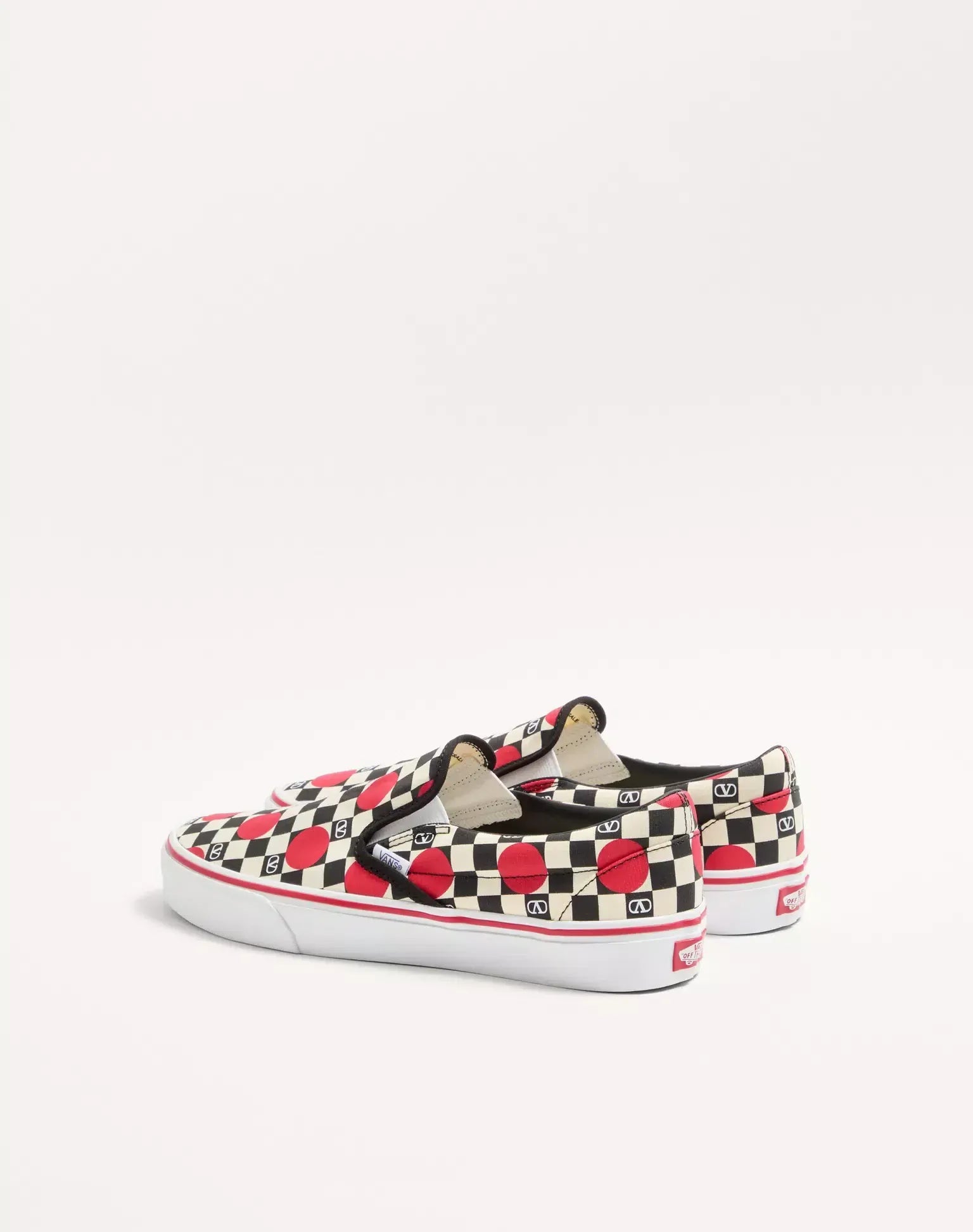 Valentino Garavani X Vans VLogo Checked Canvas Slip-On Sneakers