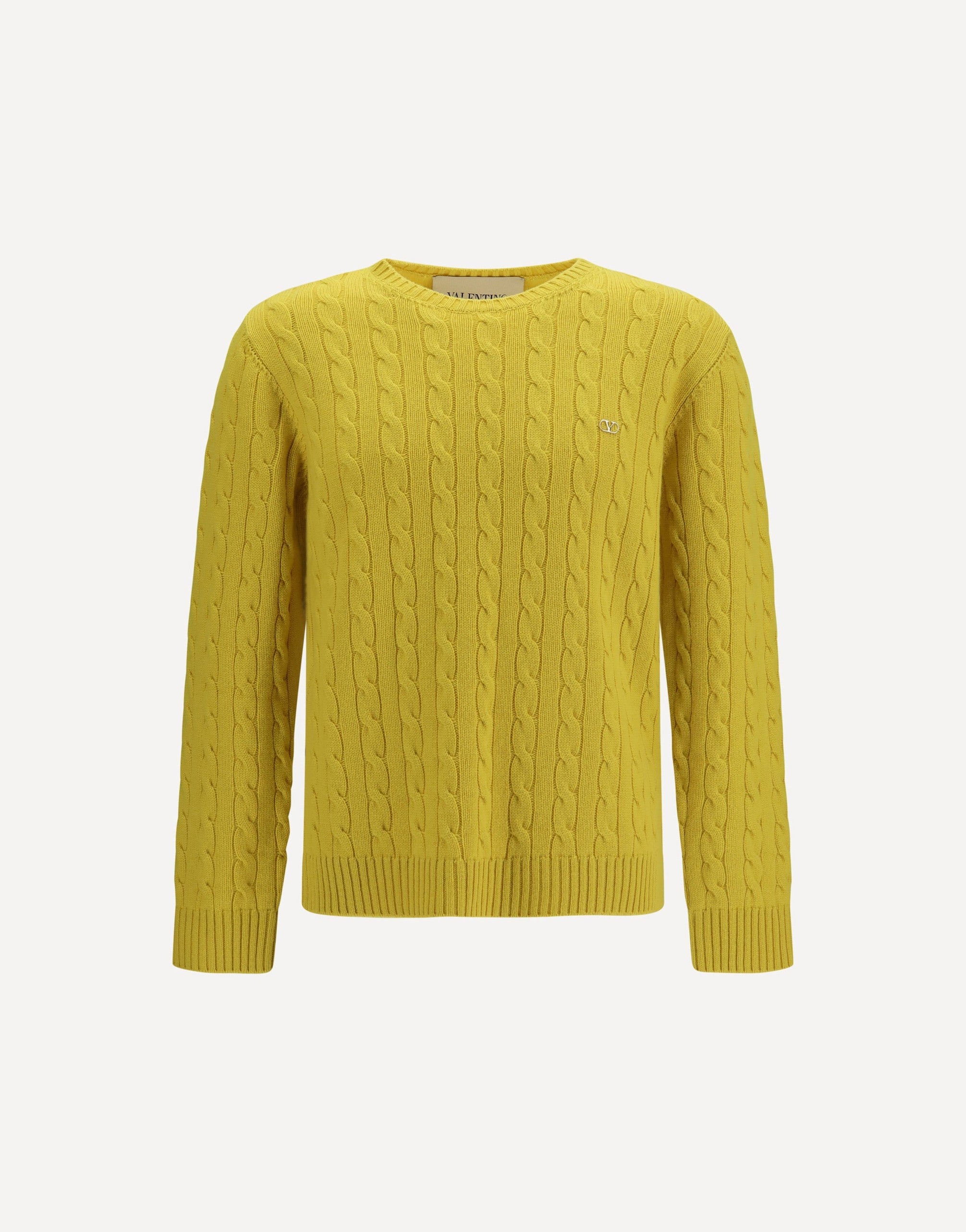 Valentino Garavani Vlogo Cable-Knit Cashmere Sweater