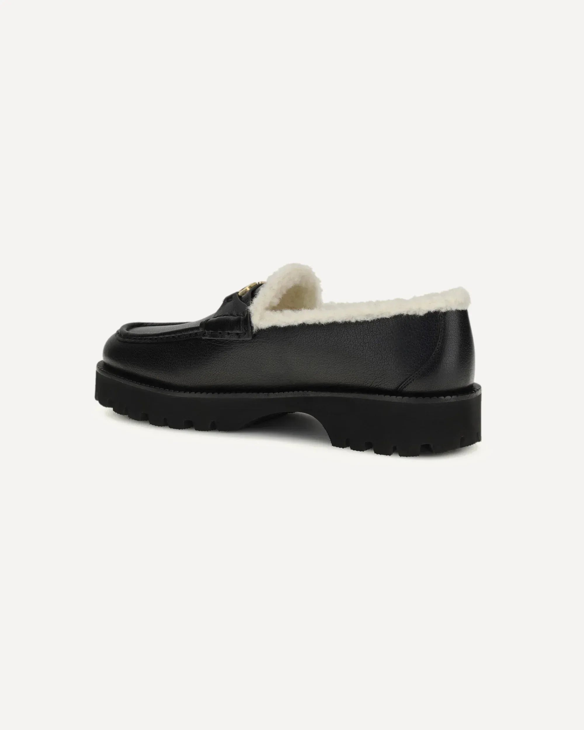 Valentino Garavani Vlogo Fur Slip-On Loafers