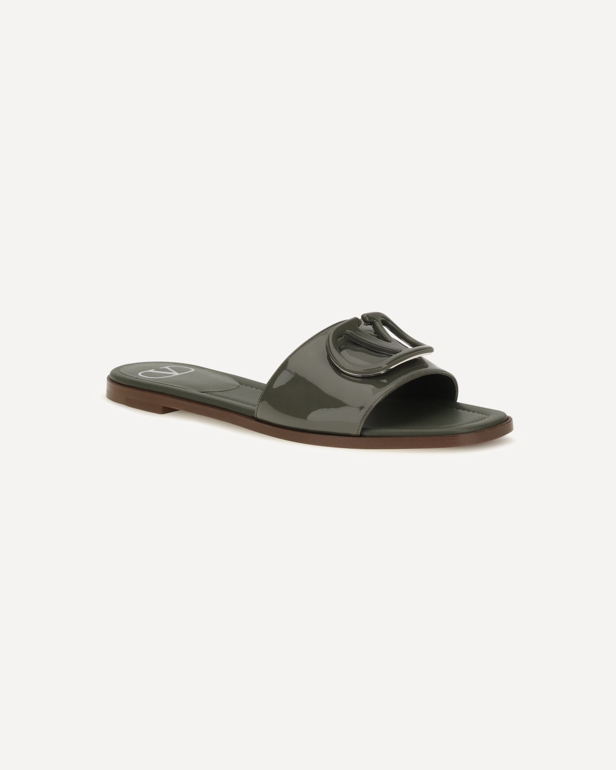 Sandali slide in pelle verniciata Vlogo Valentino Garavani