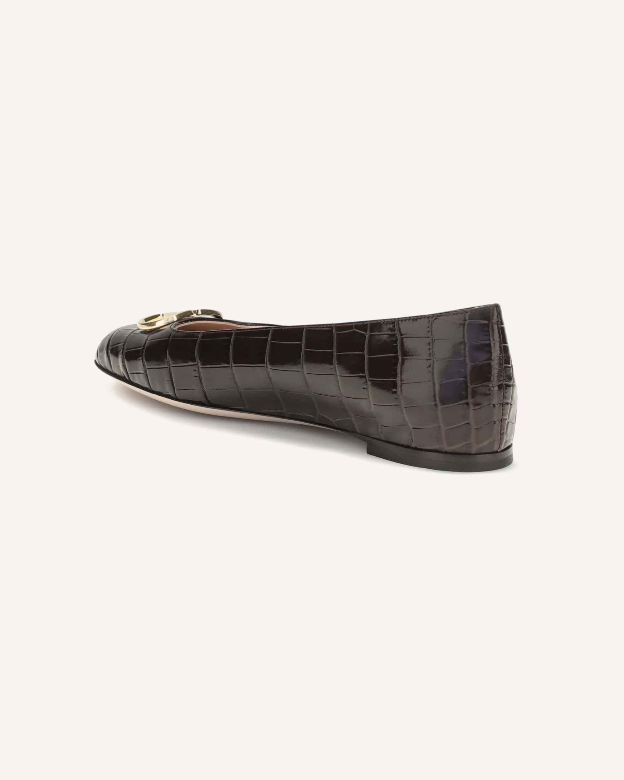 Valentino Garavani Valentino Garavani Vlogo Signature Croc-Effect Ballerinas