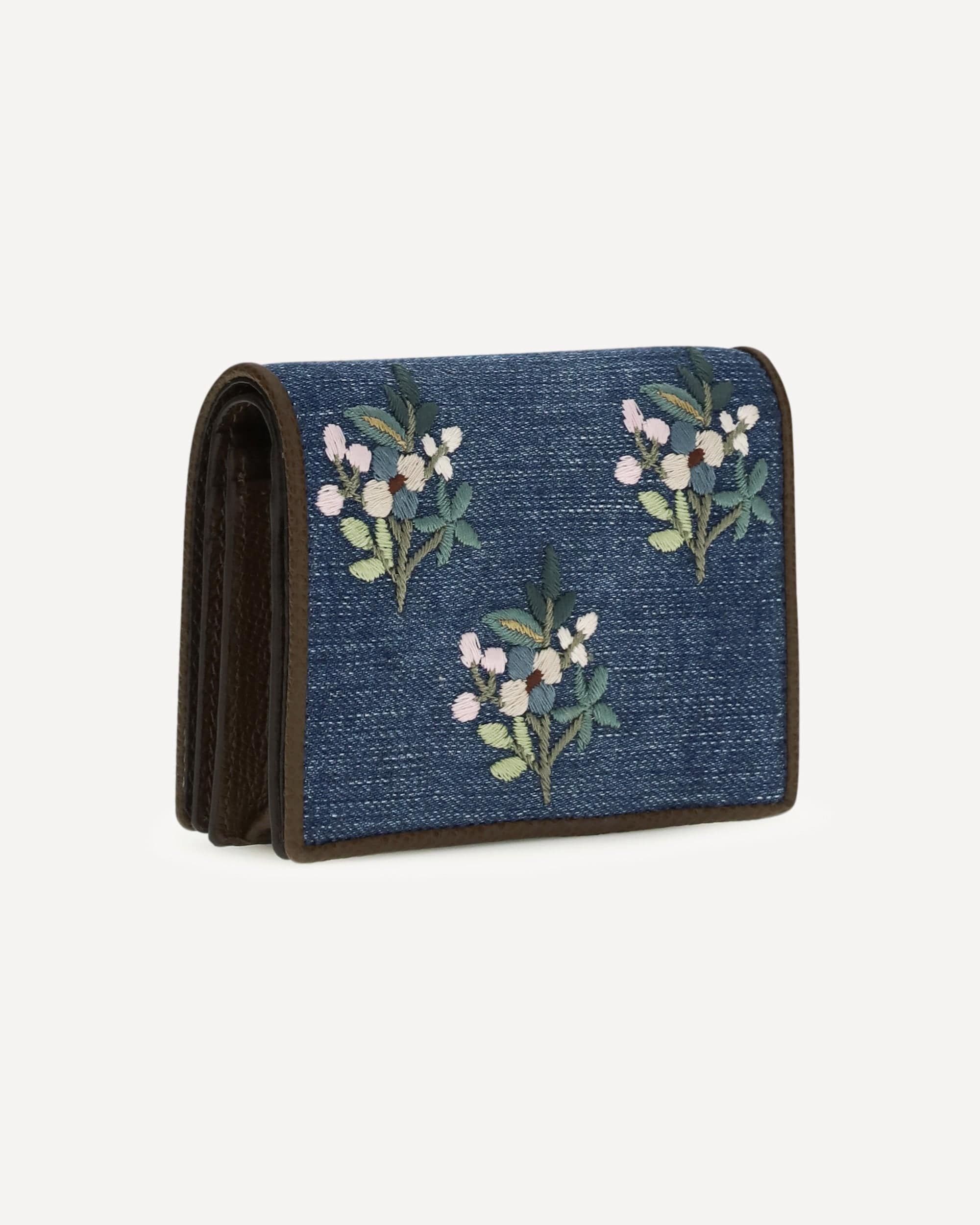 Valentino Garavani Vlogo Signature Denim Wallet