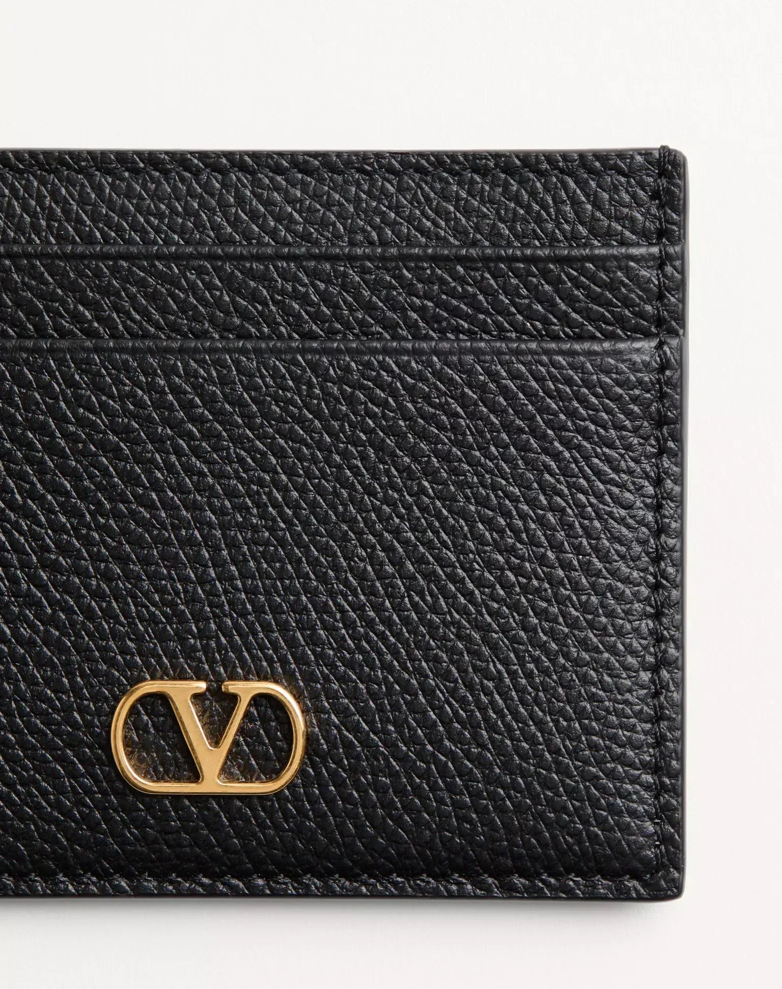 Valentino Garavani VLogo Signature Grainy Card Holder