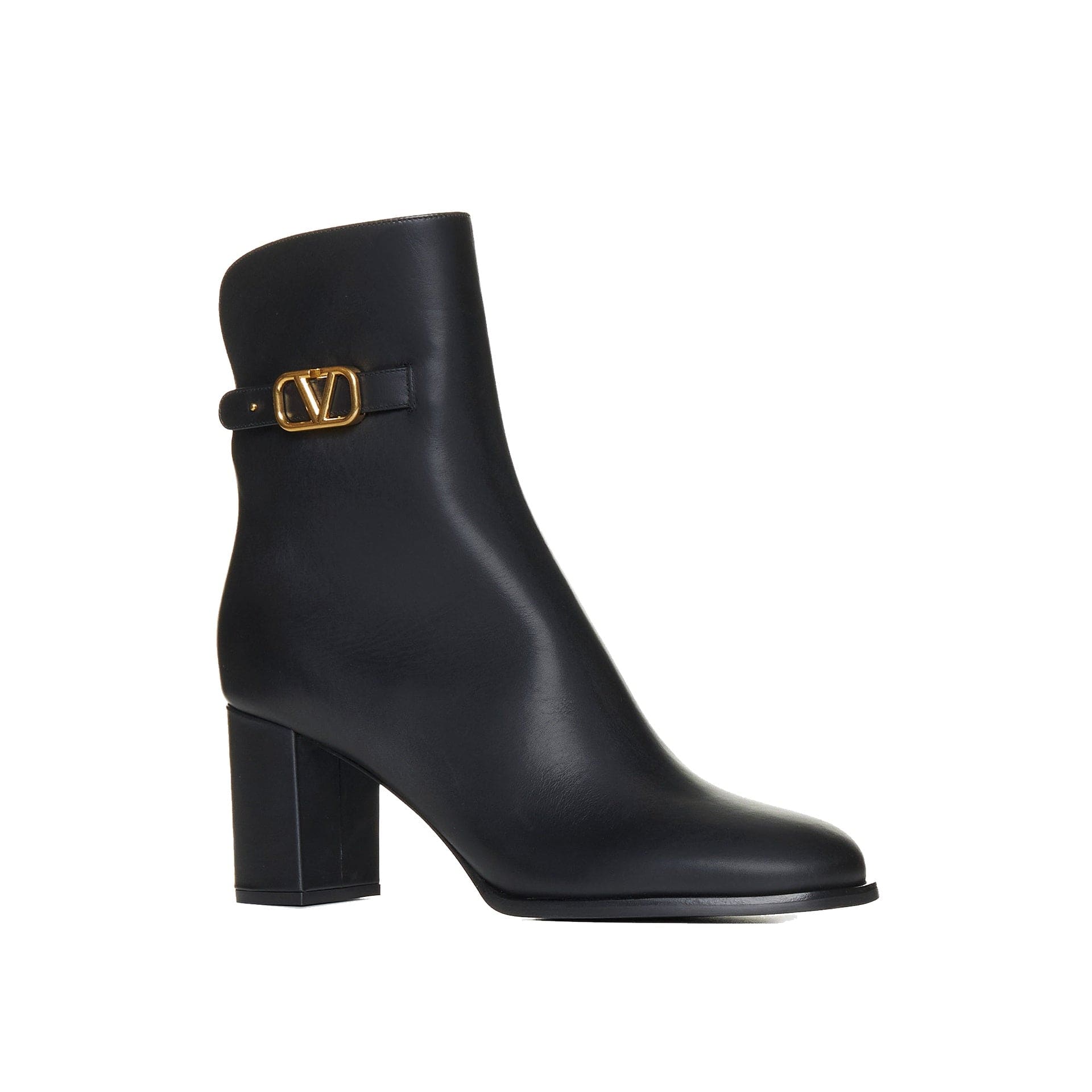 Valentino Garavani Vlogo Signature Leather Ankle Boots