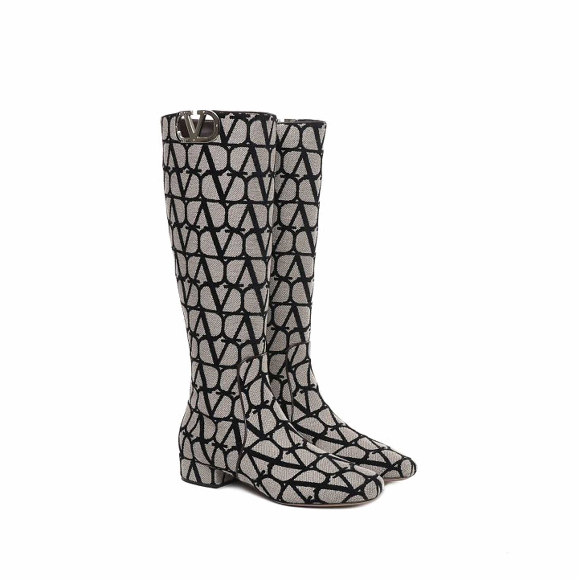 Valentino Garavani Vlogo Type Monogram Boots