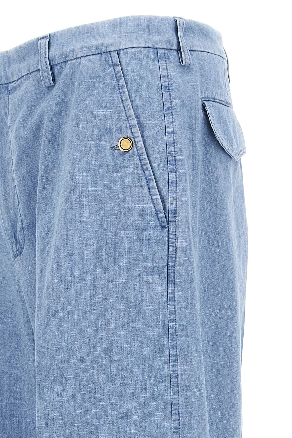 Valentino Garavani Valentino Garavani Wide-Leg Turn-Up Jeans