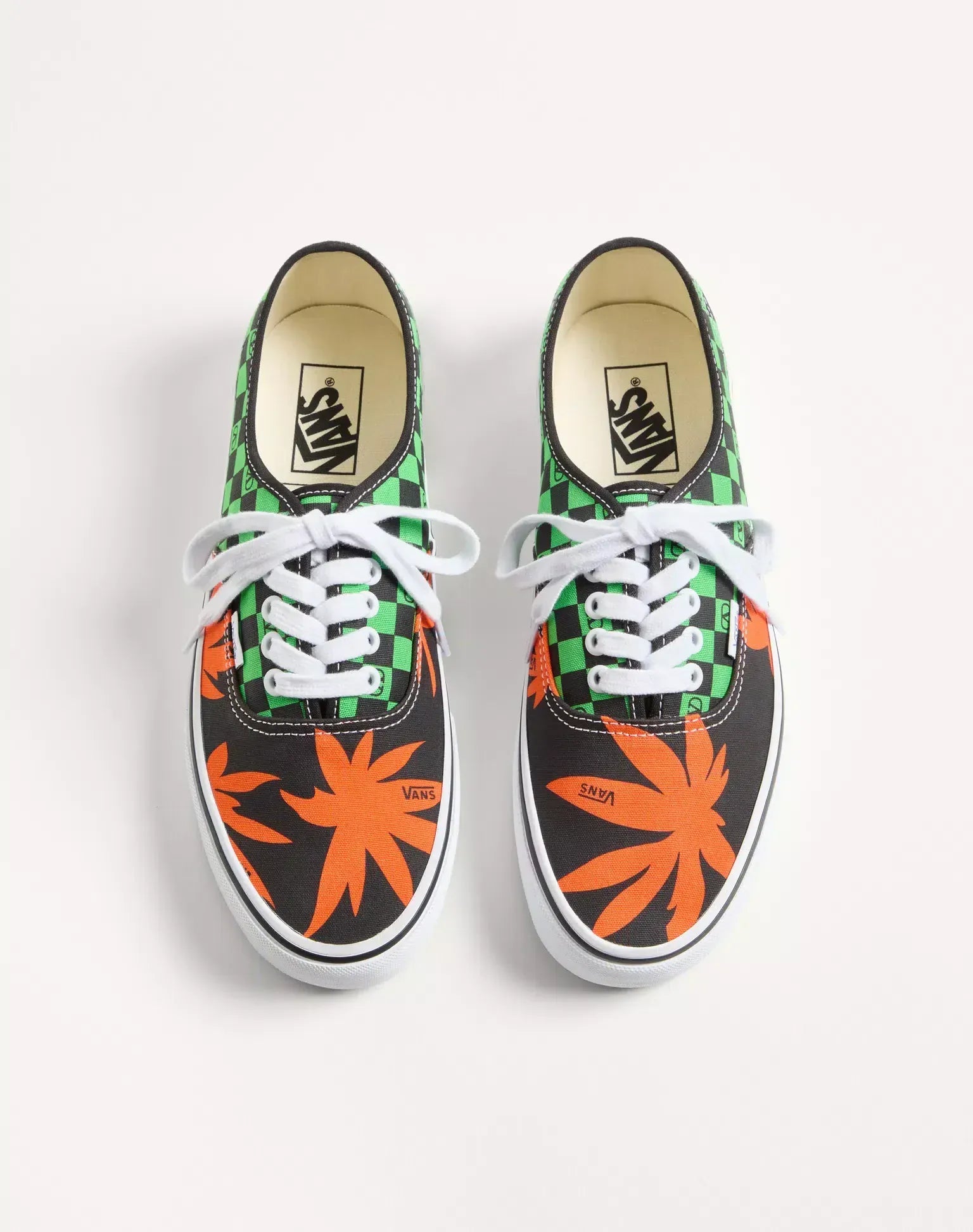 Valentino Garavani X Vans Low-Top VLogo Checkerboard Tropical Leaves Sneakers
