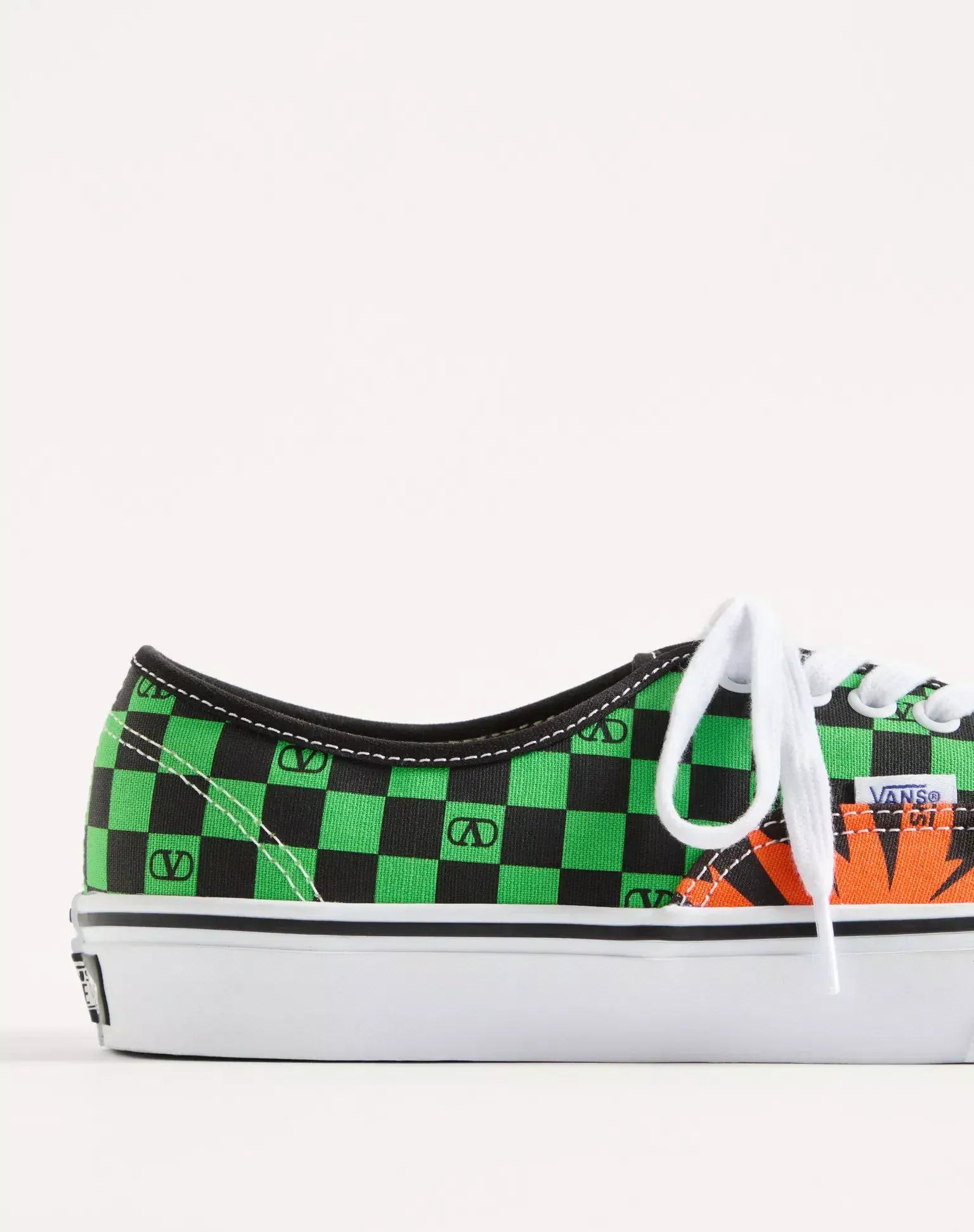 Valentino Garavani X Vans Low-Top VLogo Checkerboard Tropical Leaves Sneakers