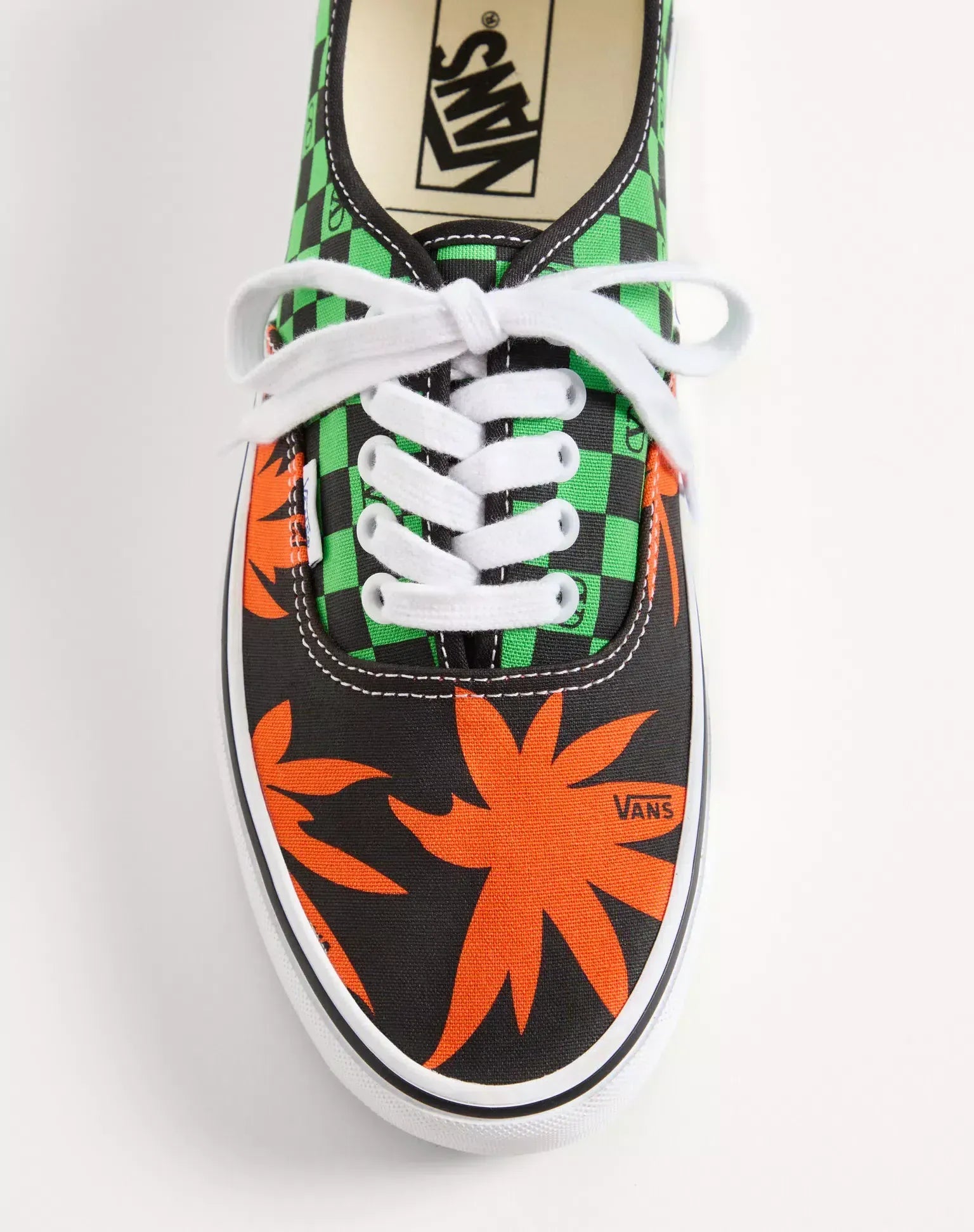 Valentino Garavani X Vans Low-Top VLogo Checkerboard Tropical Leaves Sneakers