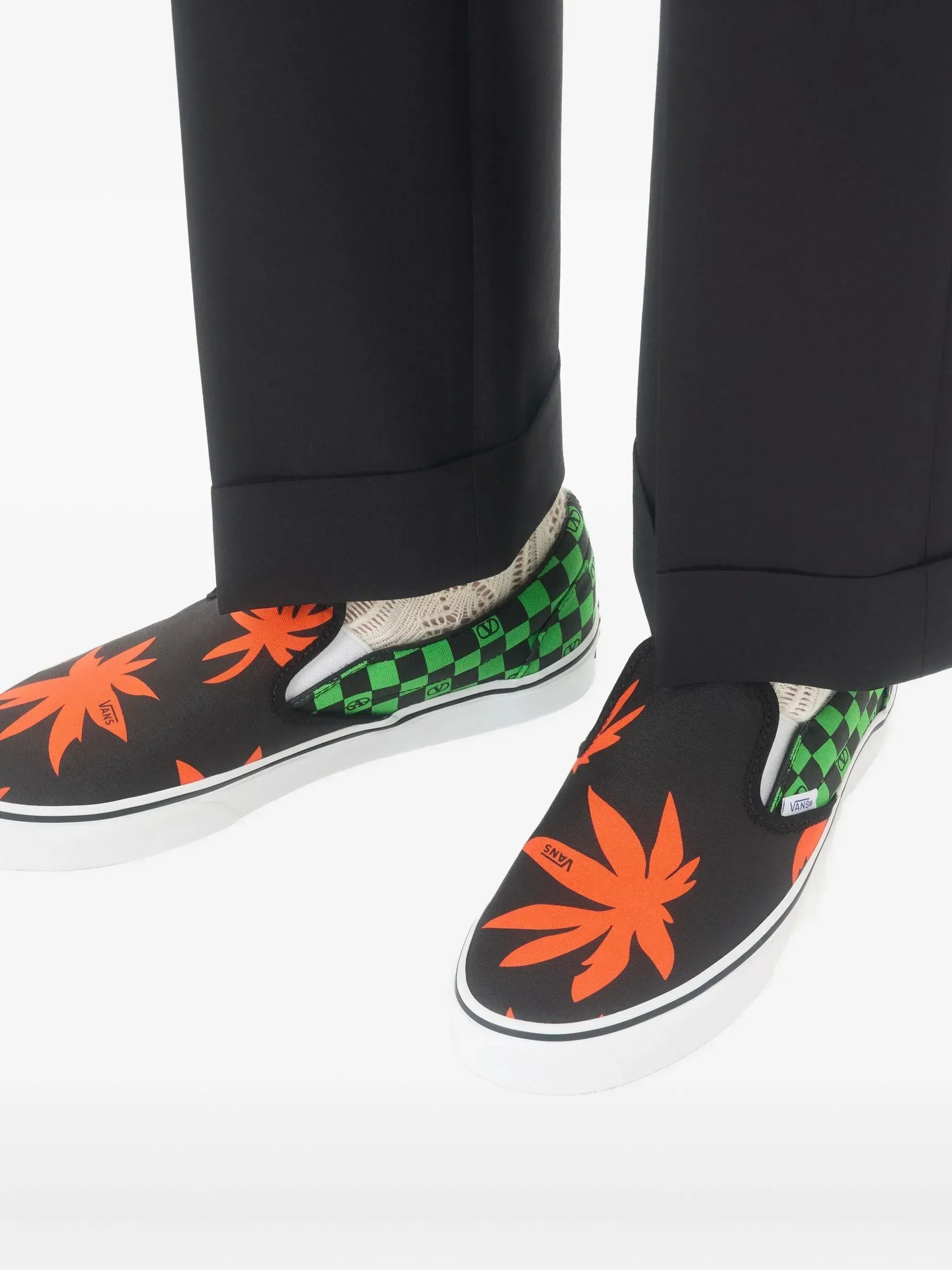 Valentino Garavani x Vans VLogo Printed Canvas Slip-On Sneakers