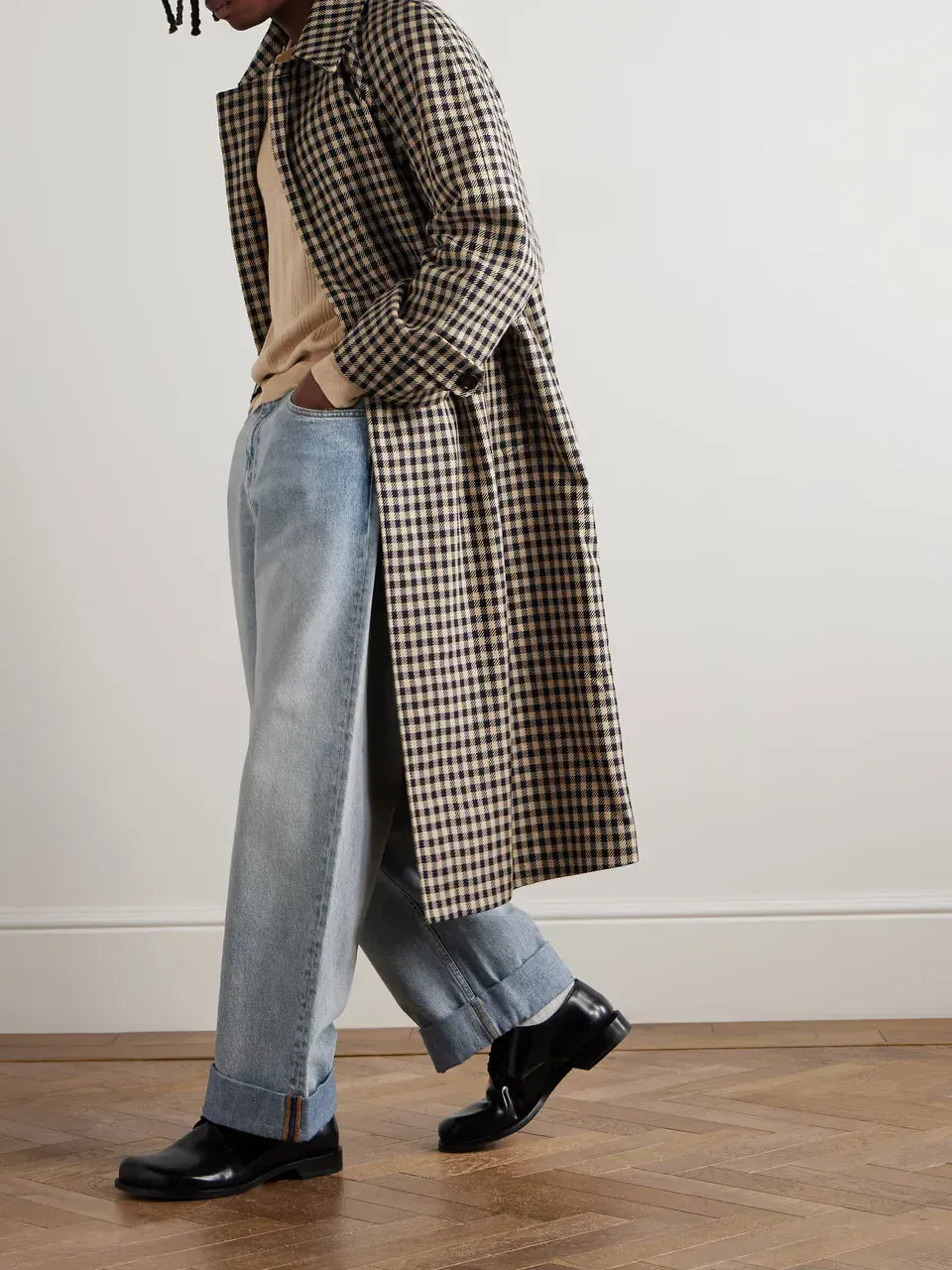 Valentino Gingham Cotton and Wool-Blend Coat
