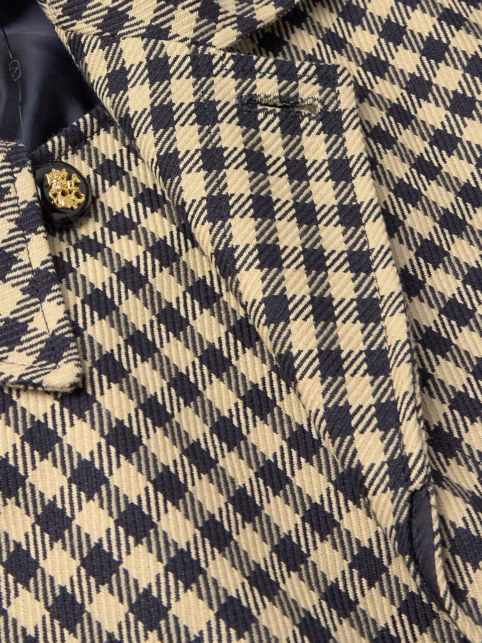 Valentino Gingham Cotton and Wool-Blend Coat