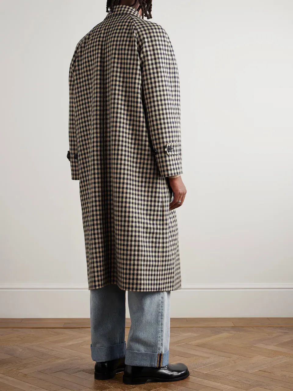 Valentino Gingham Cotton and Wool-Blend Coat