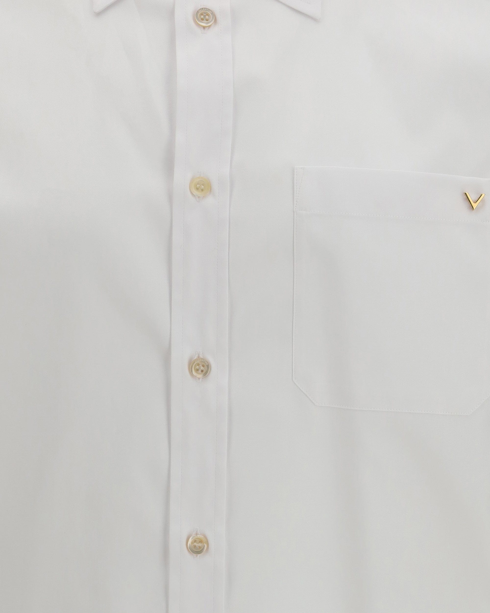 Valentino Light Cotton Oxford Shirt With Vgold
