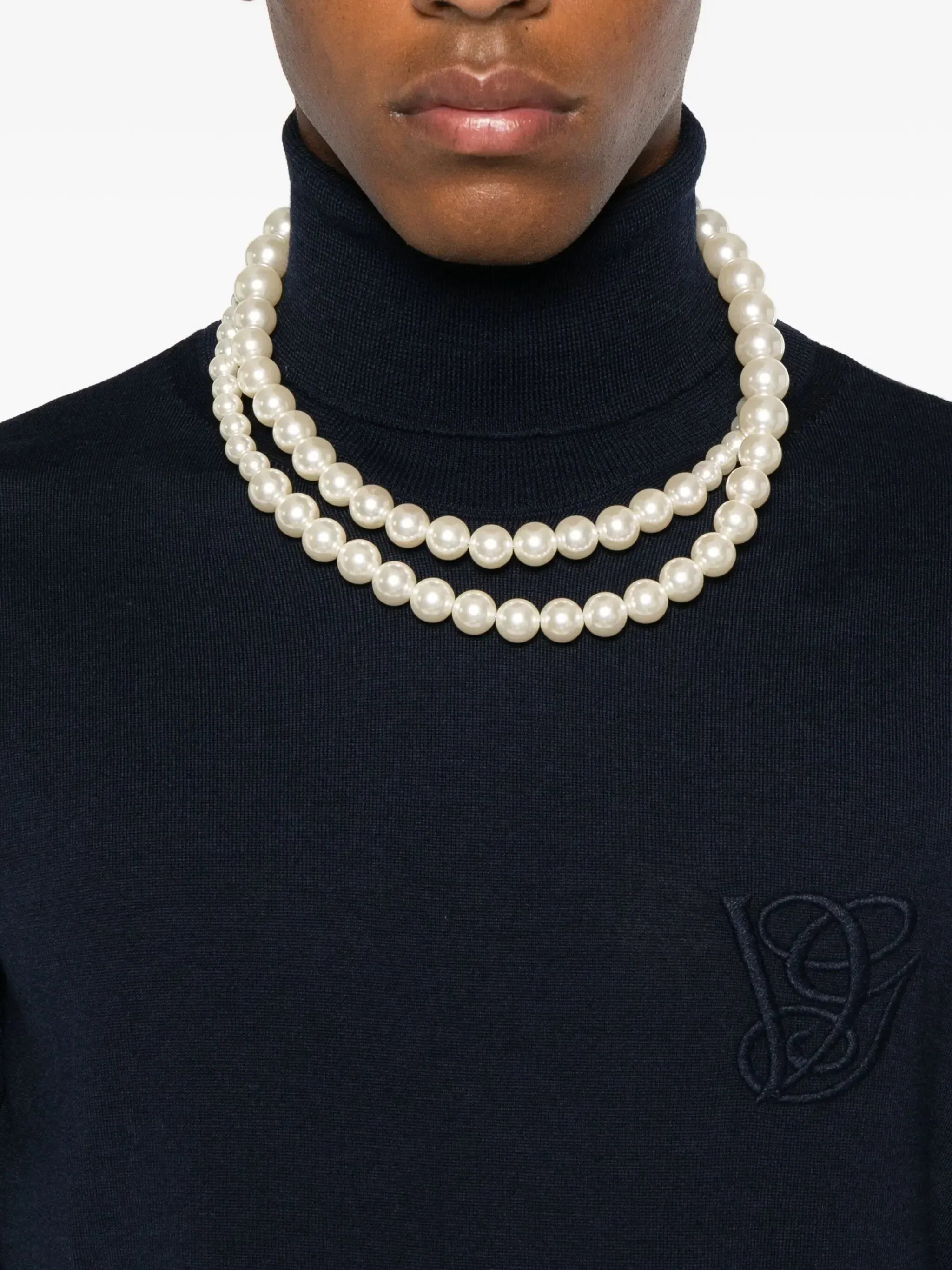 Valentino Logo-Embroidery Turtleneck Sweater