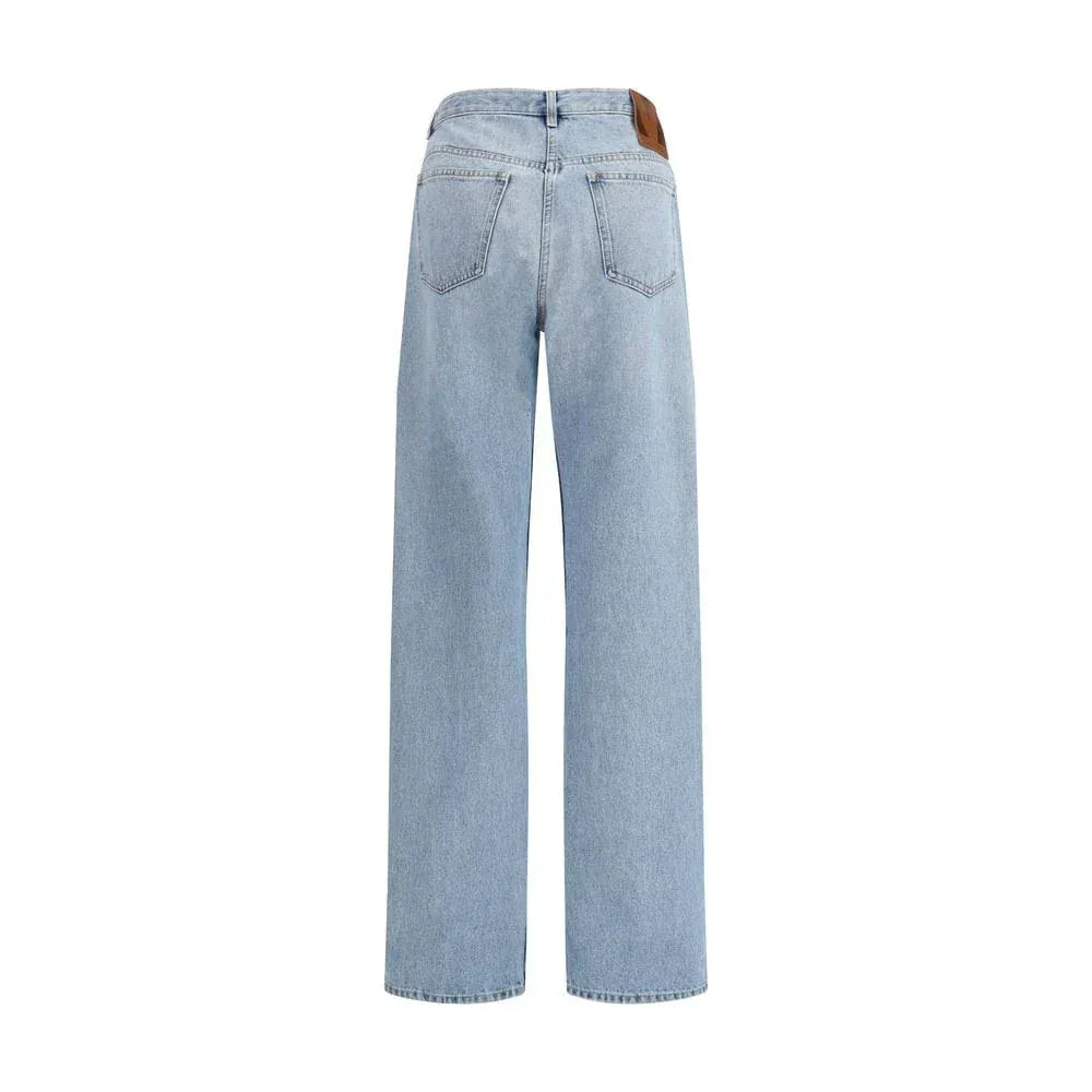 Valentino Logo Patch Five-Pocket Jeans
