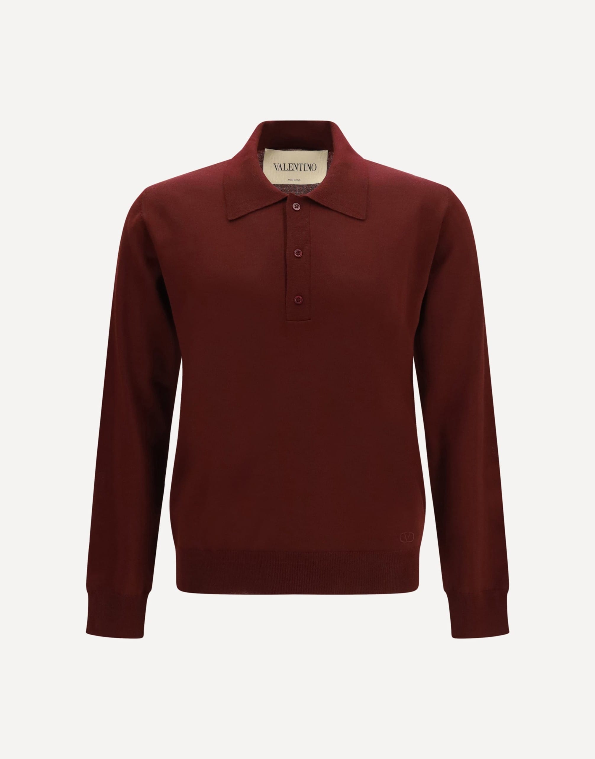 Valentino Valentino Long-Sleeve Wool Polo With Vlogo