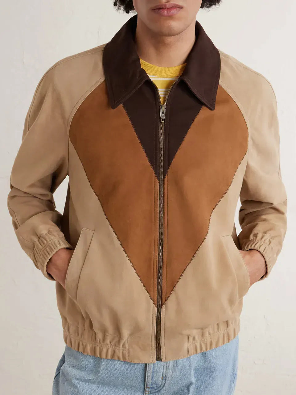 Valentino Panelled Suede Jacket