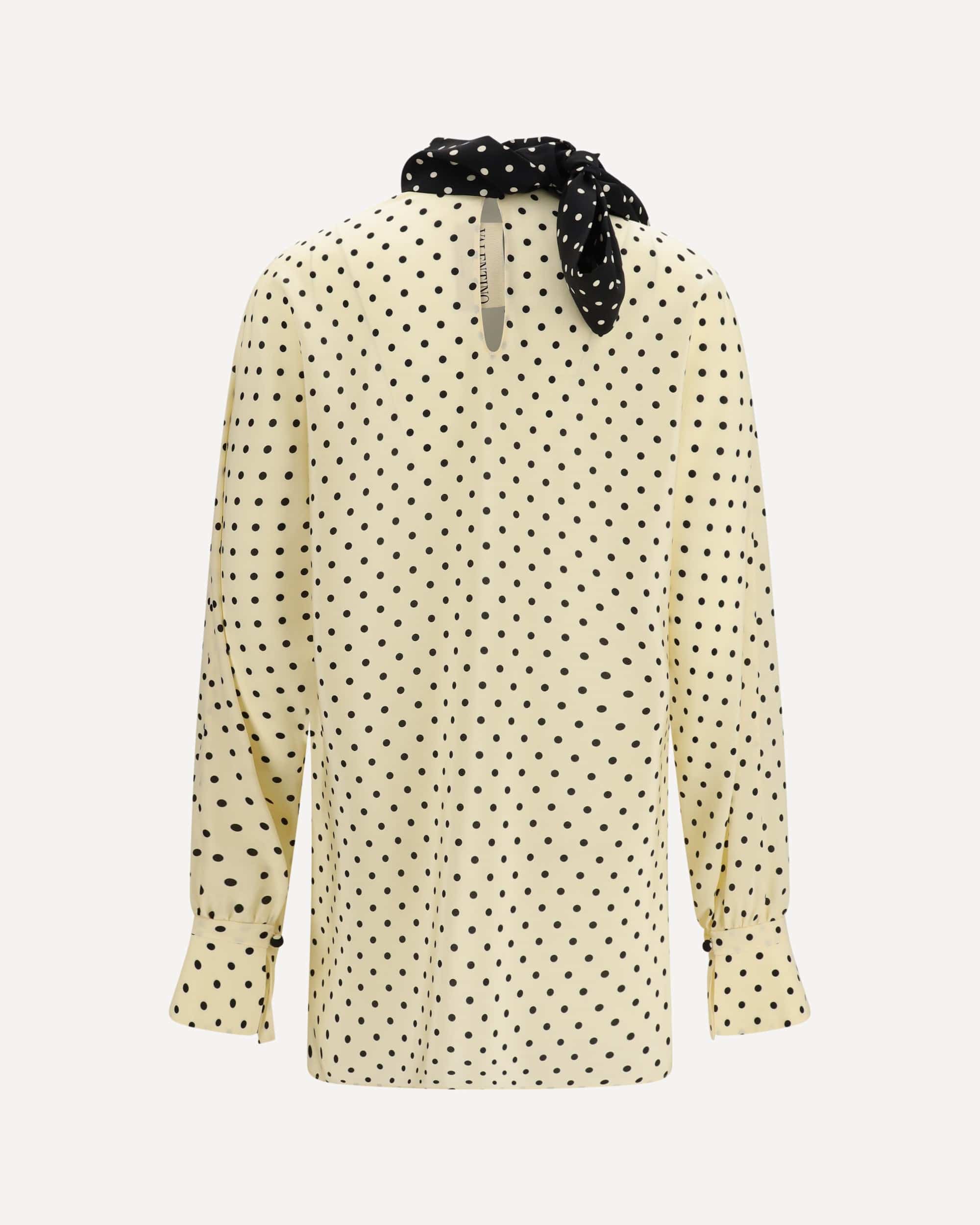 Valentino Polka Dot Blouse With Side Bow - alternate view