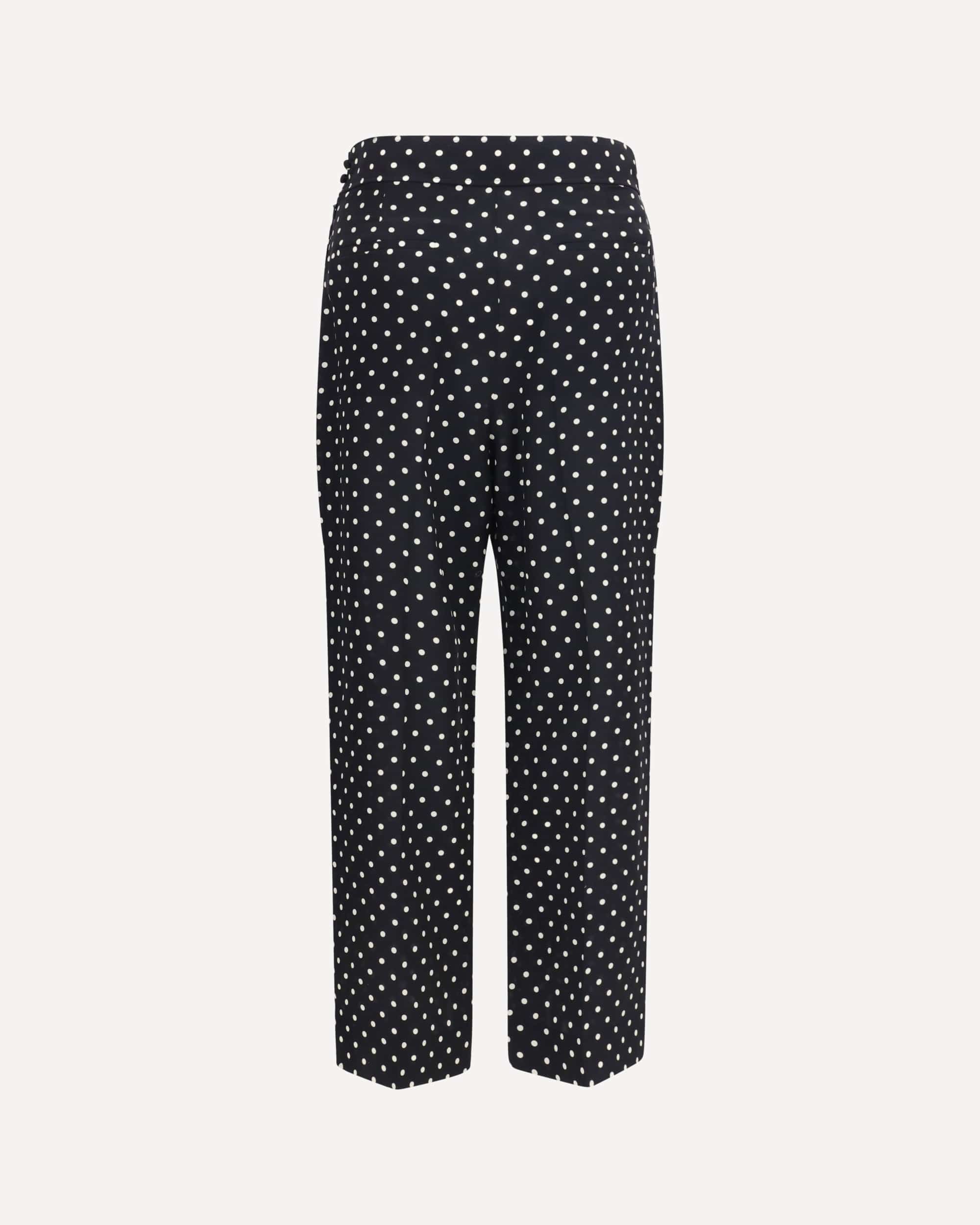 Valentino Valentino Polka-Dot Crêpe De Chine Pants