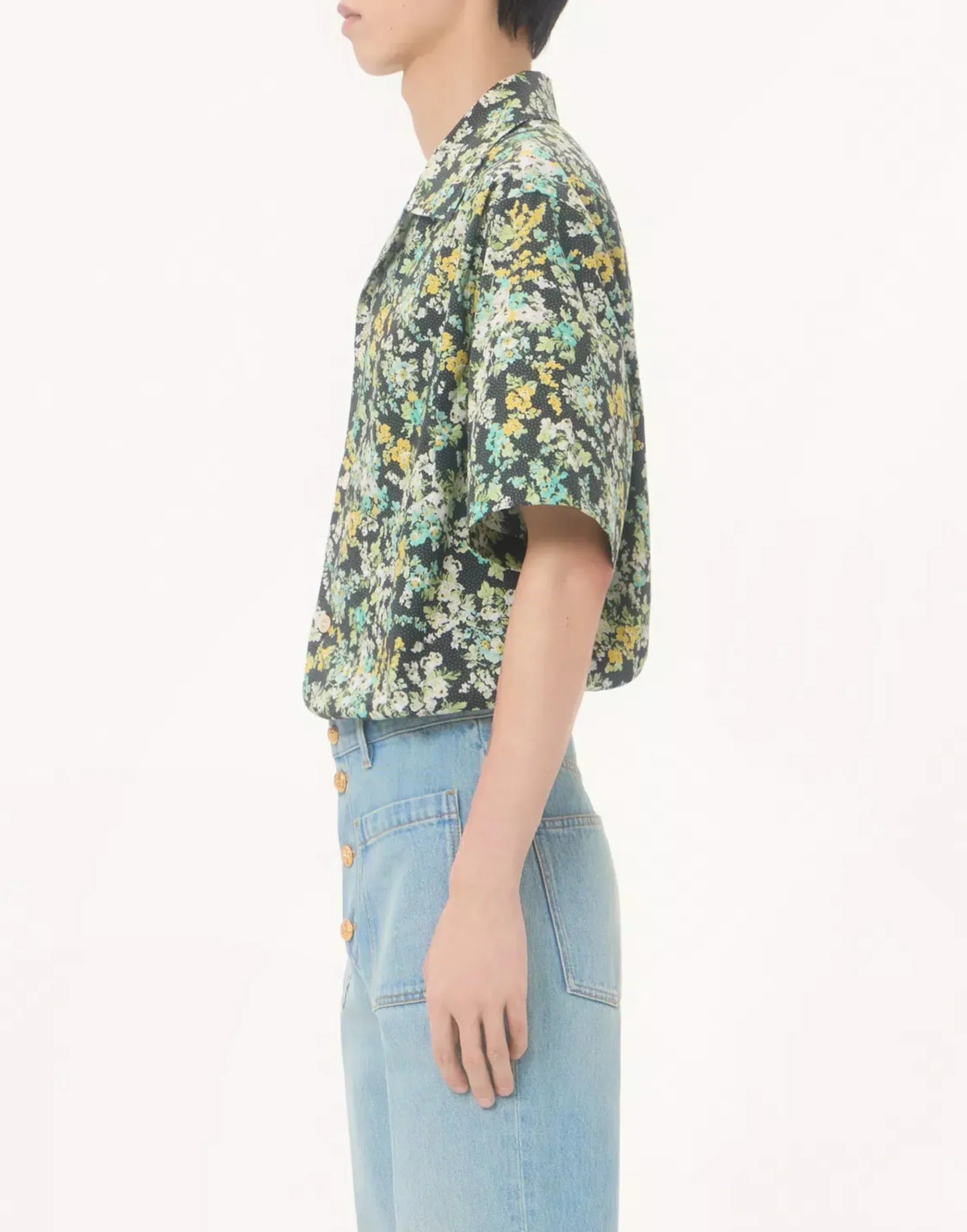 Valentino Bowling Papier Floral Print Shirt