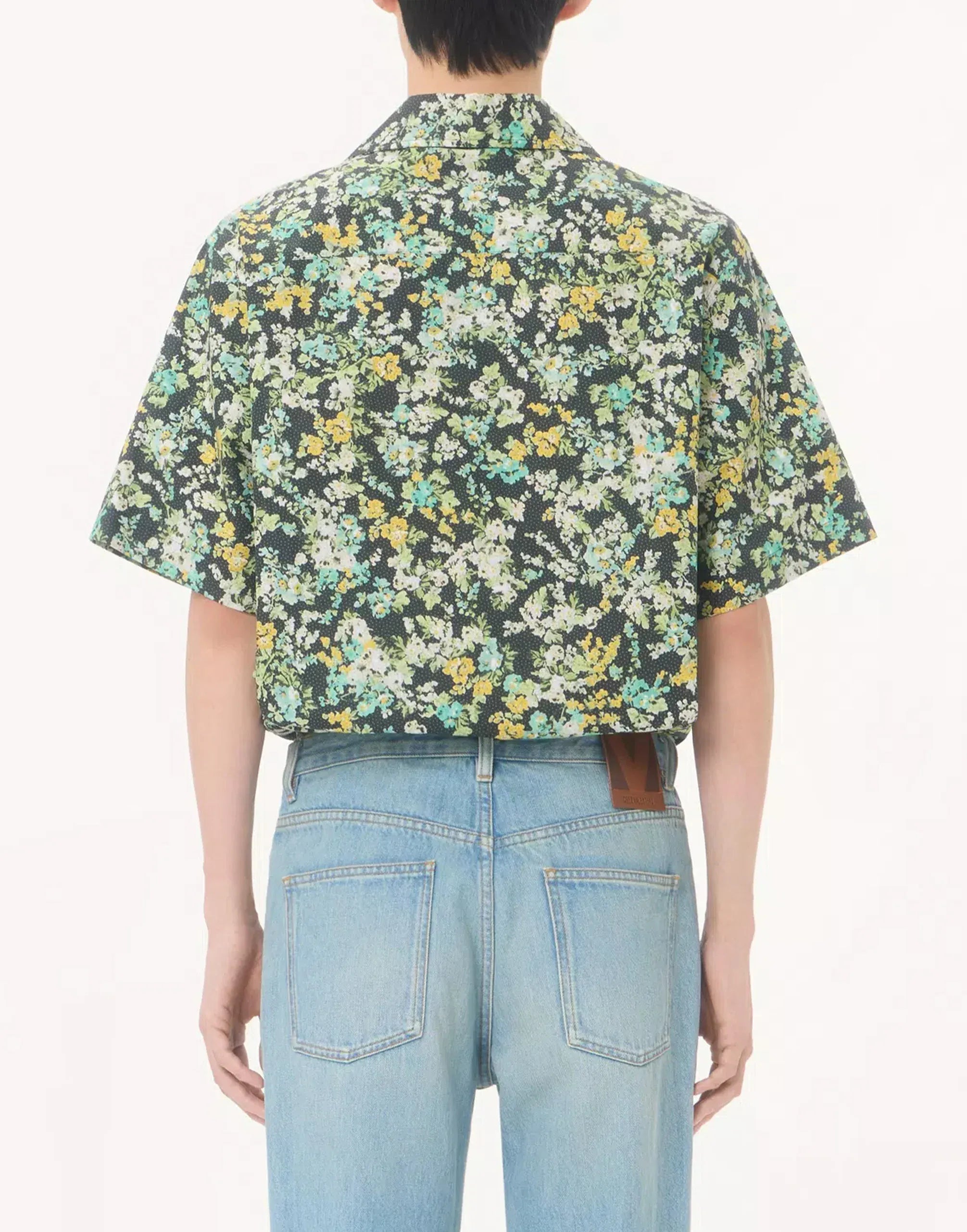 Valentino Bowling Papier Floral Print Shirt