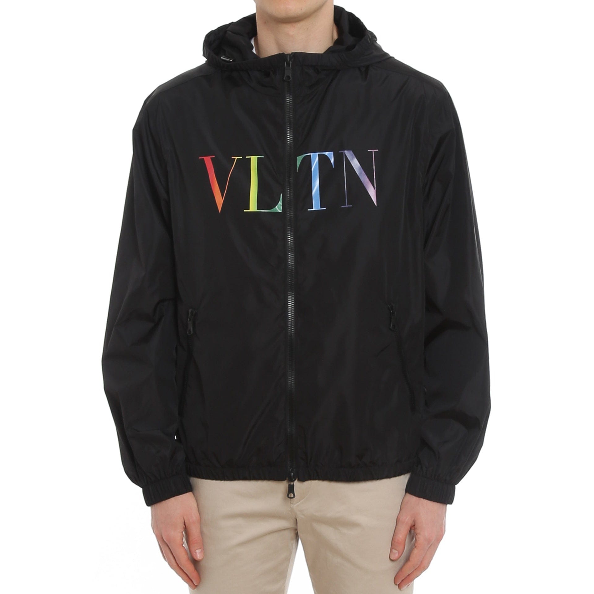 Valentino Rainbow Logo Hooded Jacket - alternate view