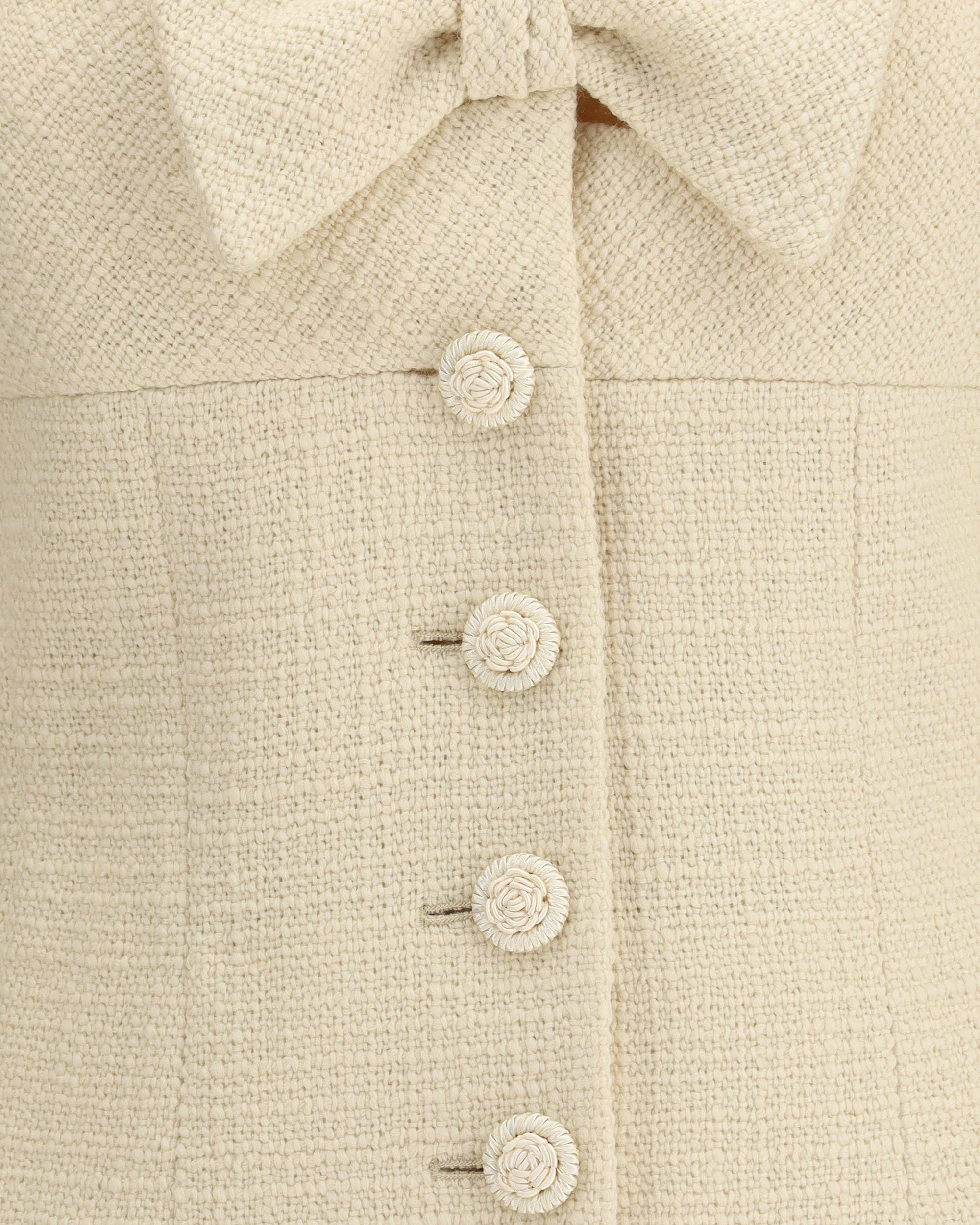 Valentino Short Jacket In Plain Wool Tweed