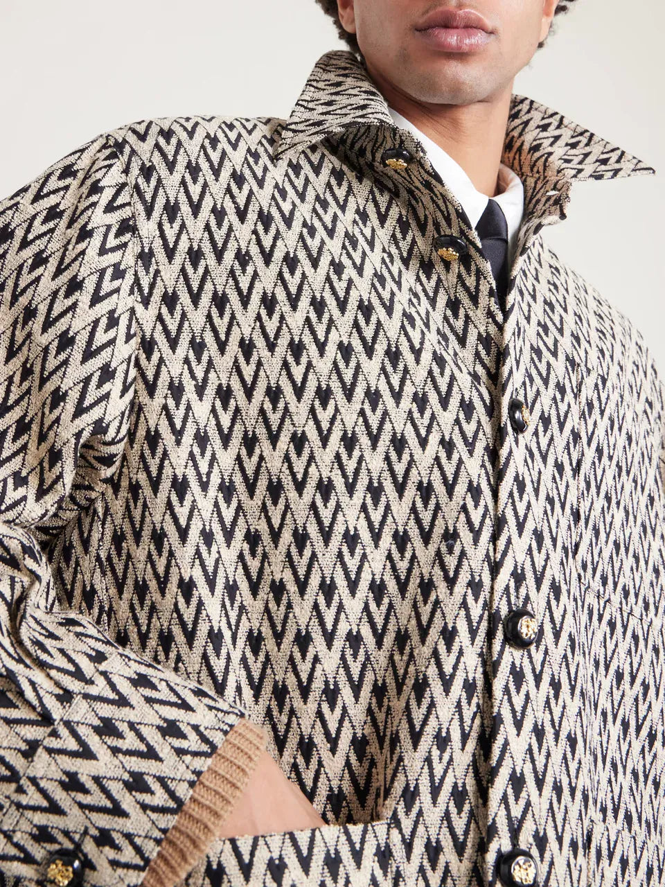 Valentino Toute La V Cotton-Blend Jacquard Jacket