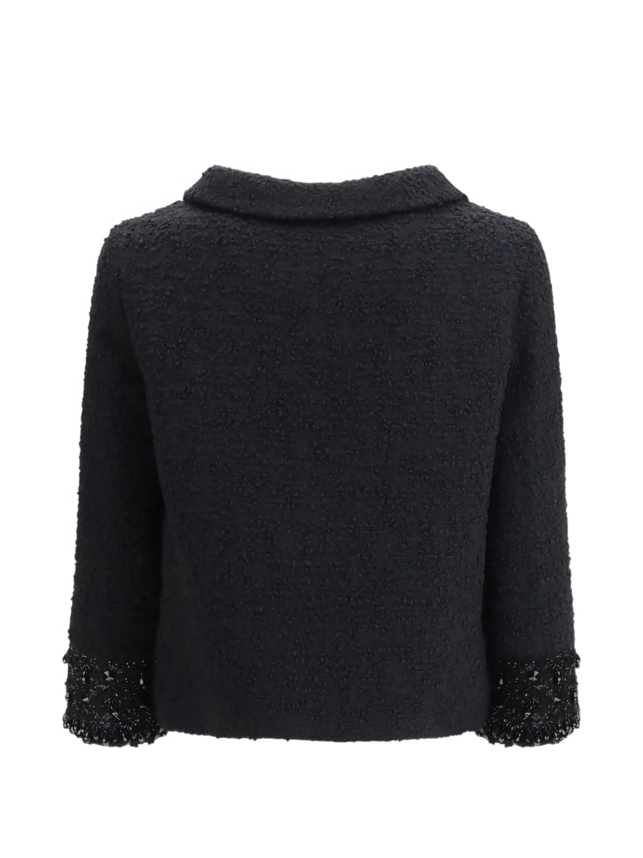 Valentino Tweed Glass-Embroidered Jacket